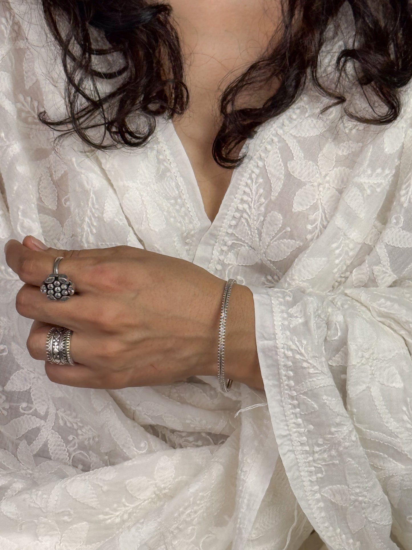 Handmade Silver Bangles.
