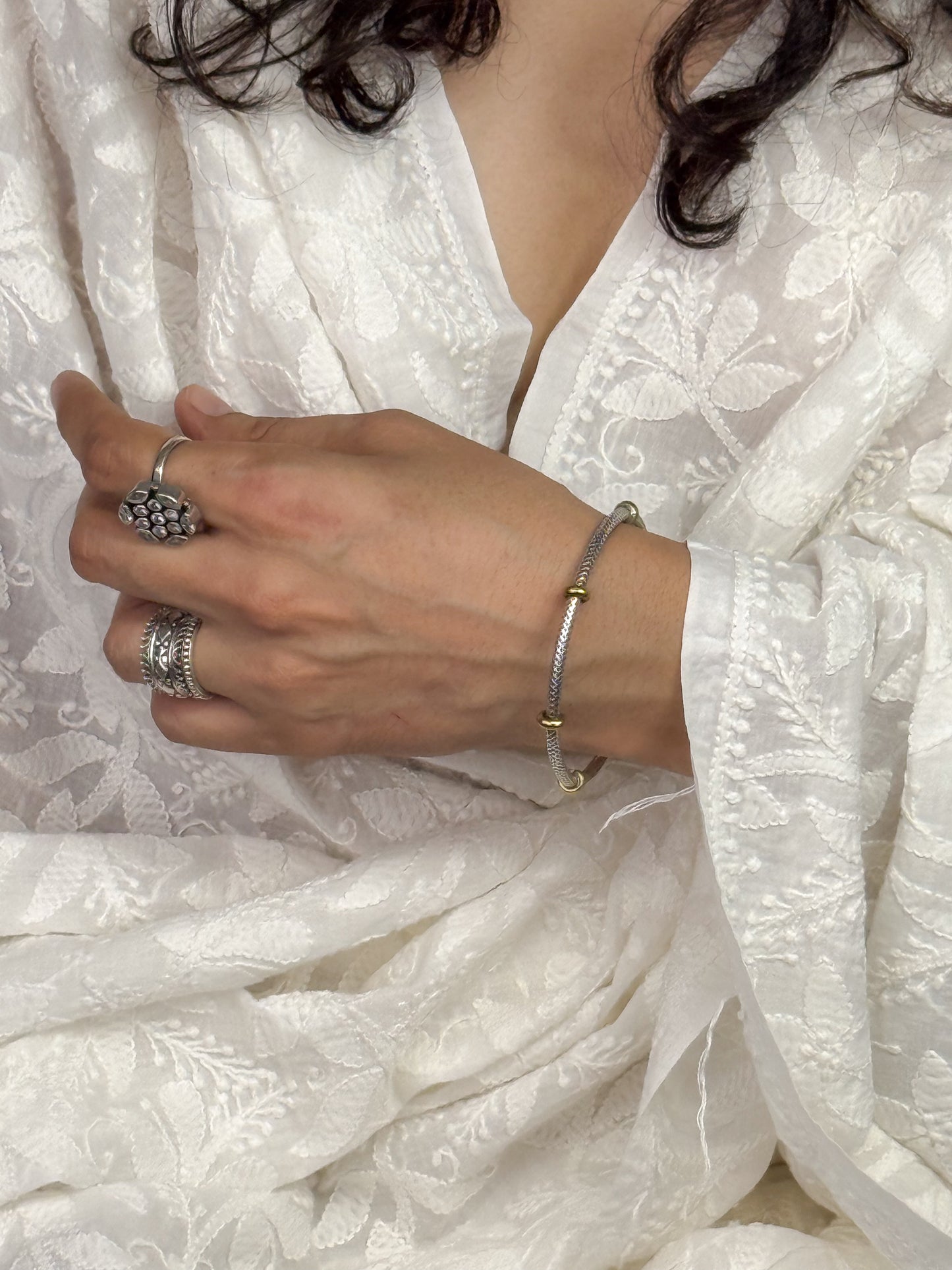 Handmade Silver Bangles.