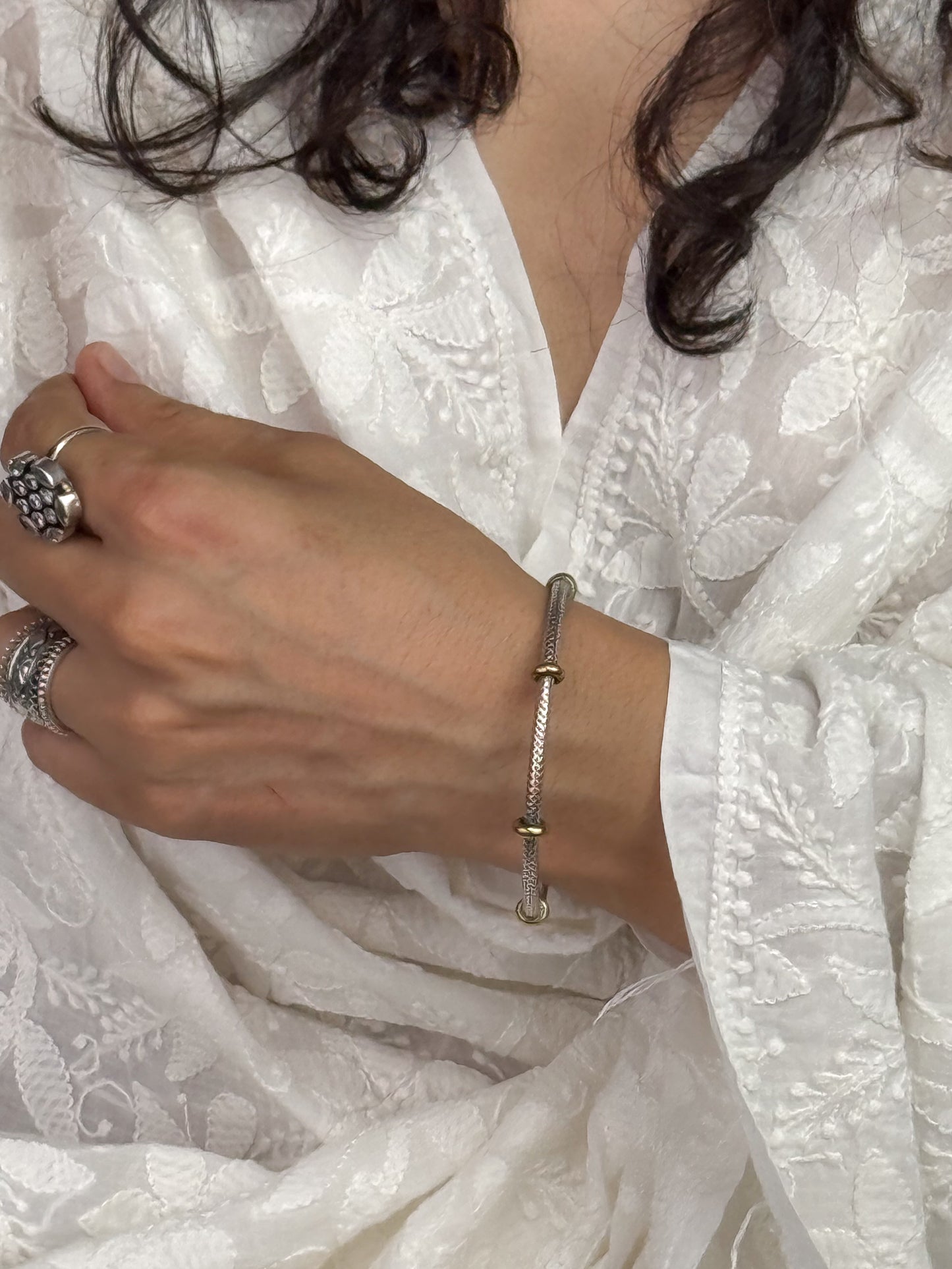 Handmade Silver Bangles.