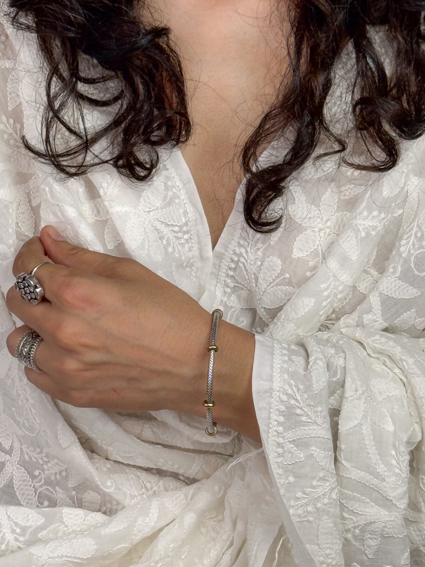 Handmade Silver Bangles.