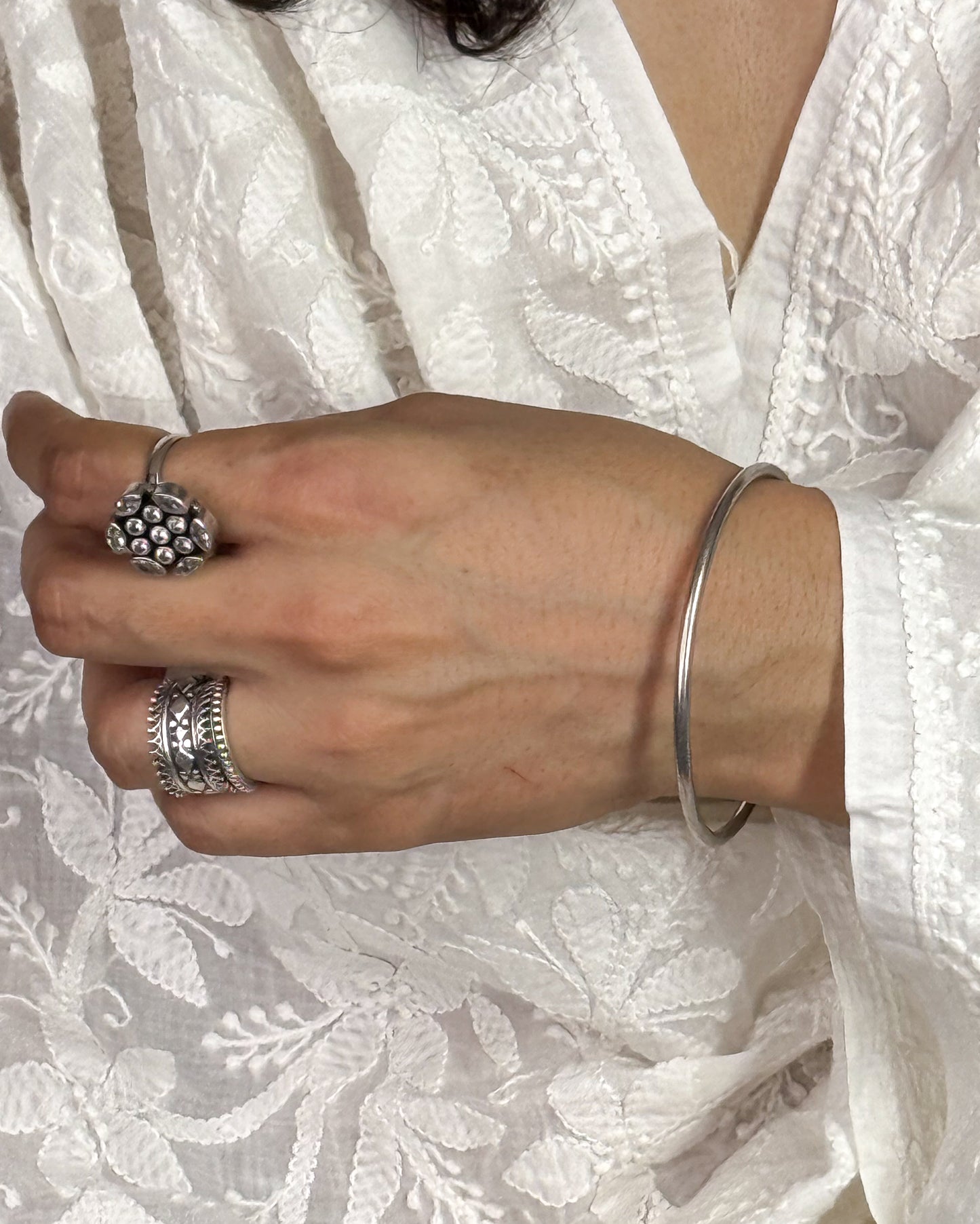 Handmade Silver Bangles.