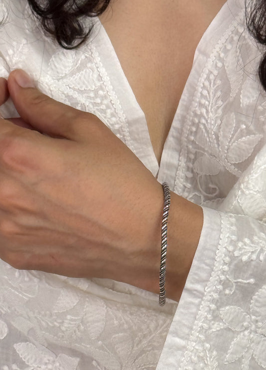 Handmade Silver Bangles.