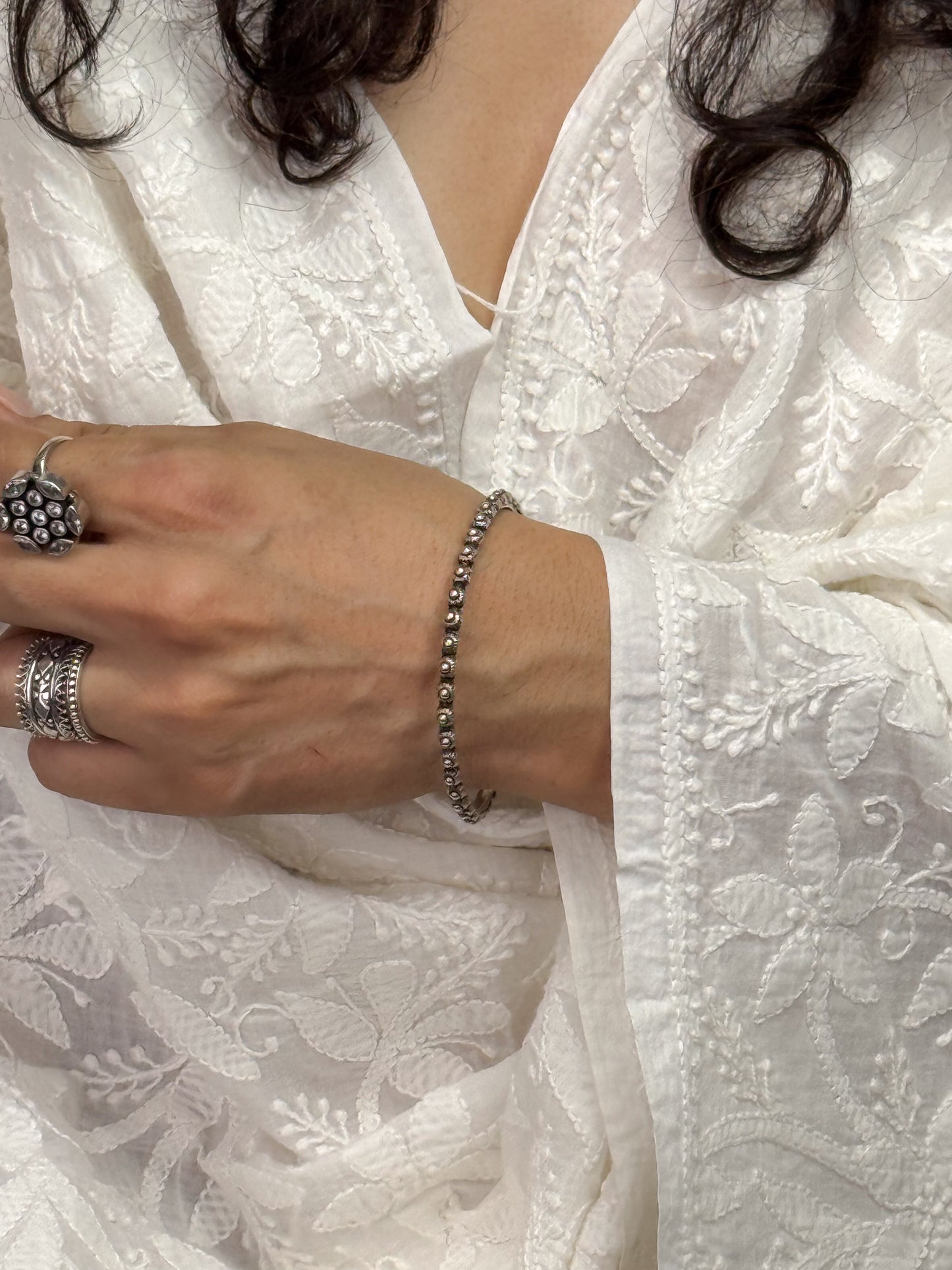 Handmade Silver Bangles.