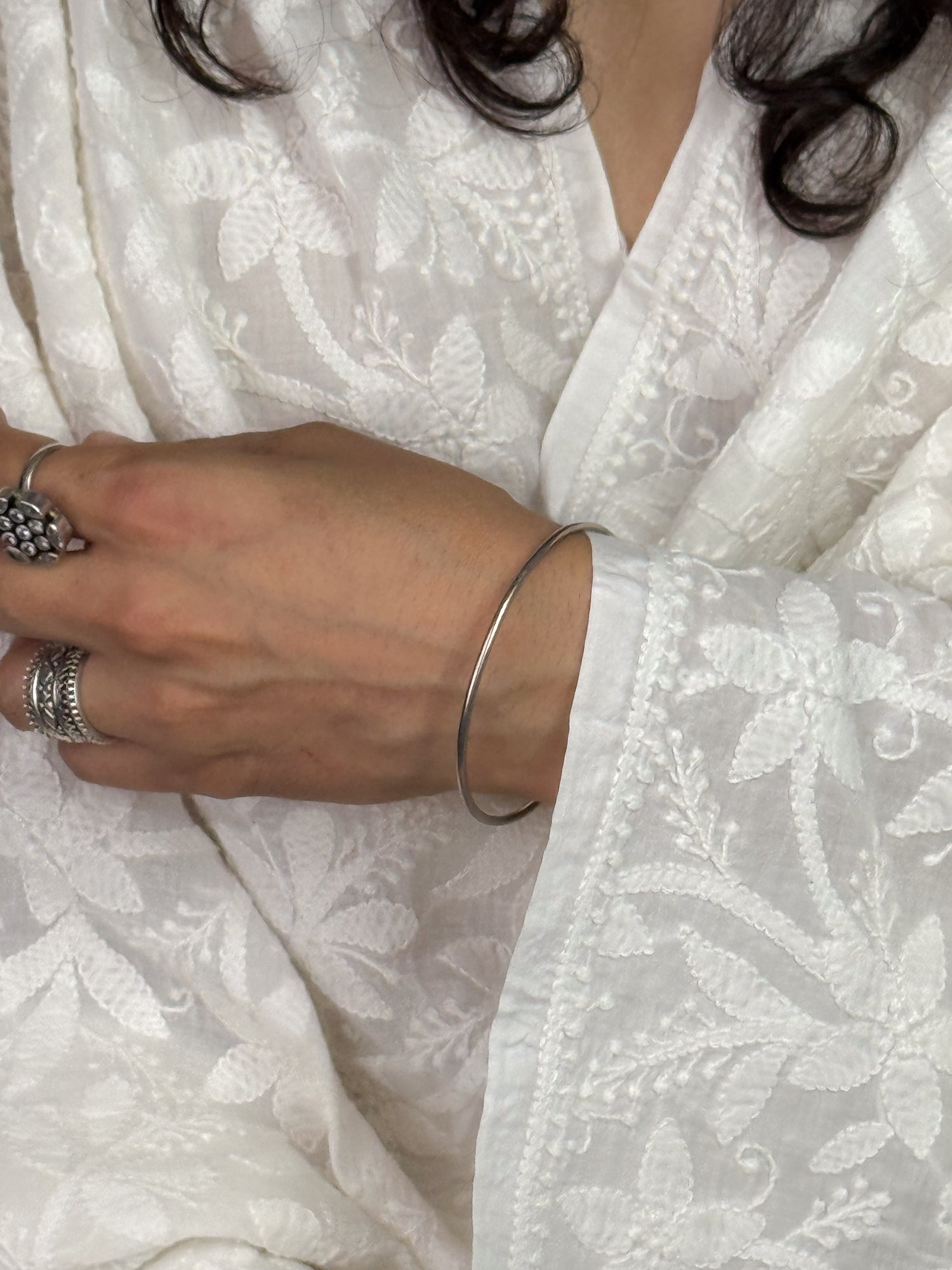 Handmade Silver Bangles.