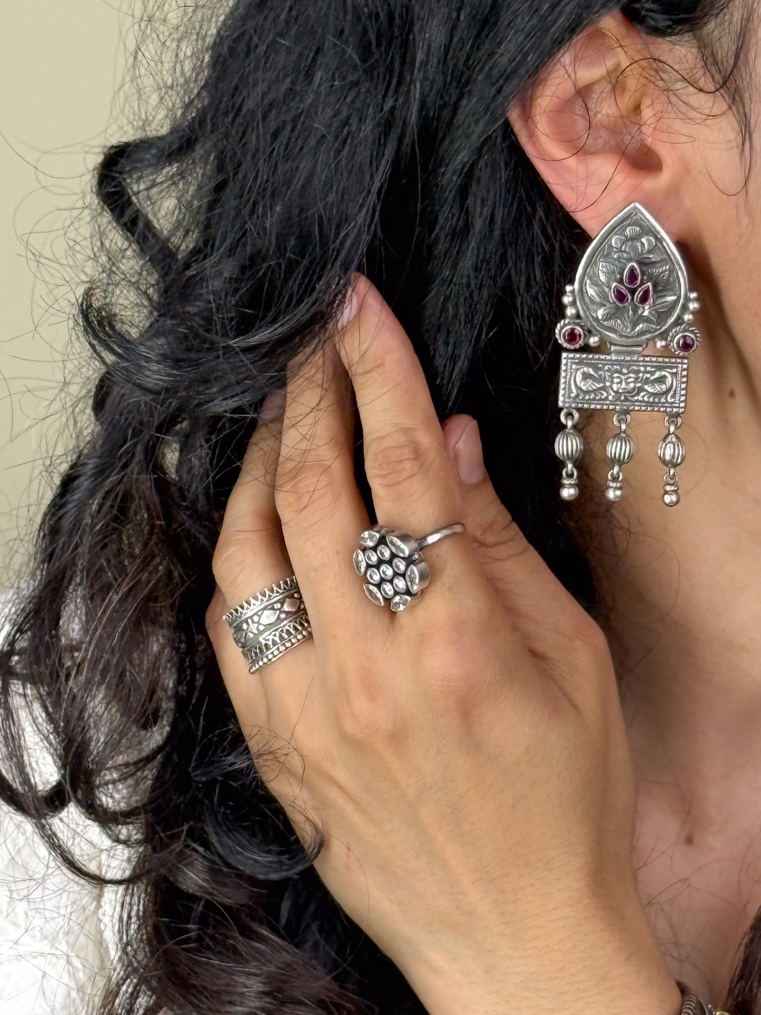 Handmade Silver Earring.