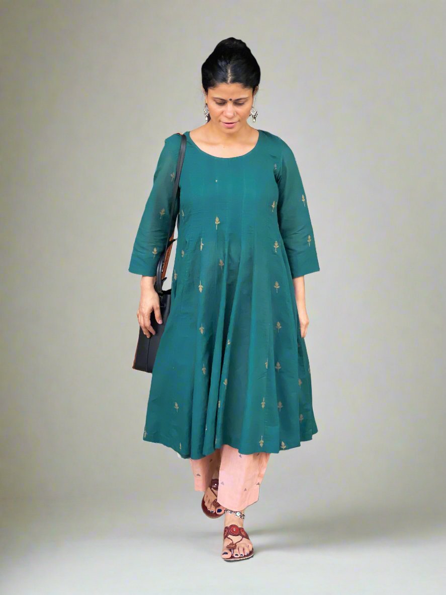 Handwoven Jamdani Muslin Dress