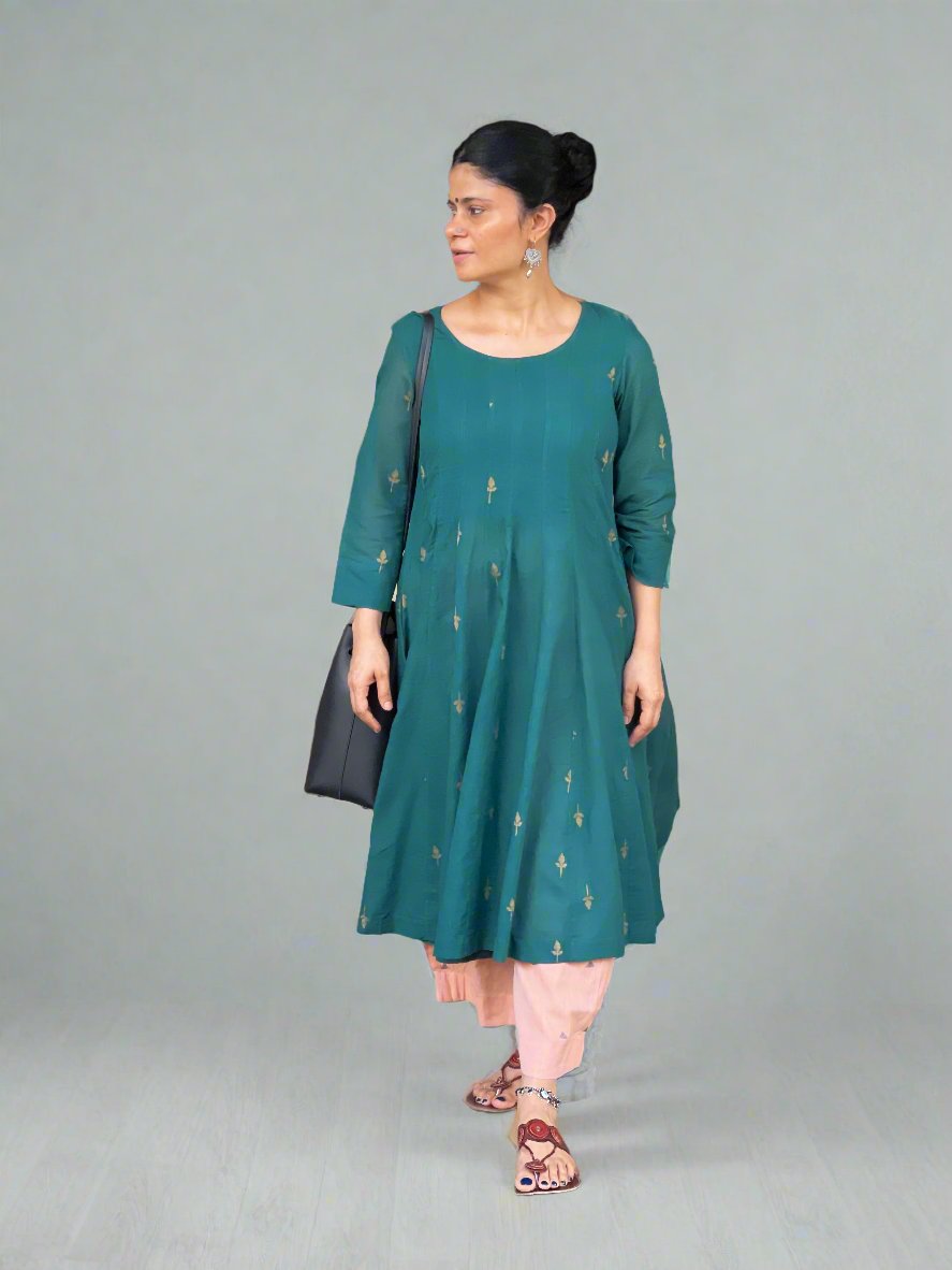 Handwoven Jamdani Muslin Dress