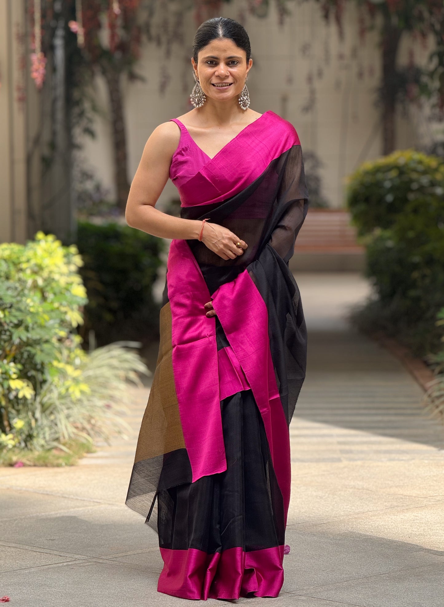 Handloom Chanderi Cotton Silk Saree