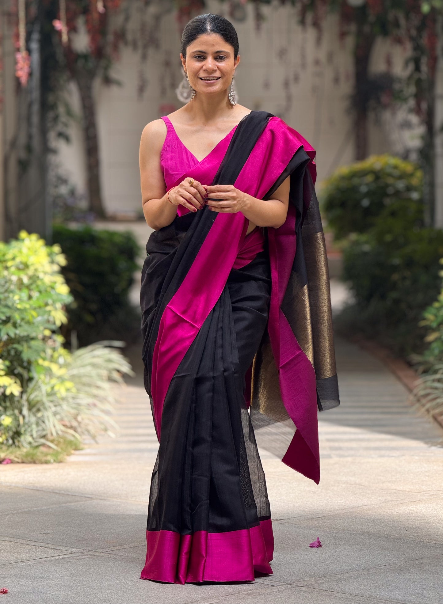 Handloom Chanderi Cotton Silk Saree