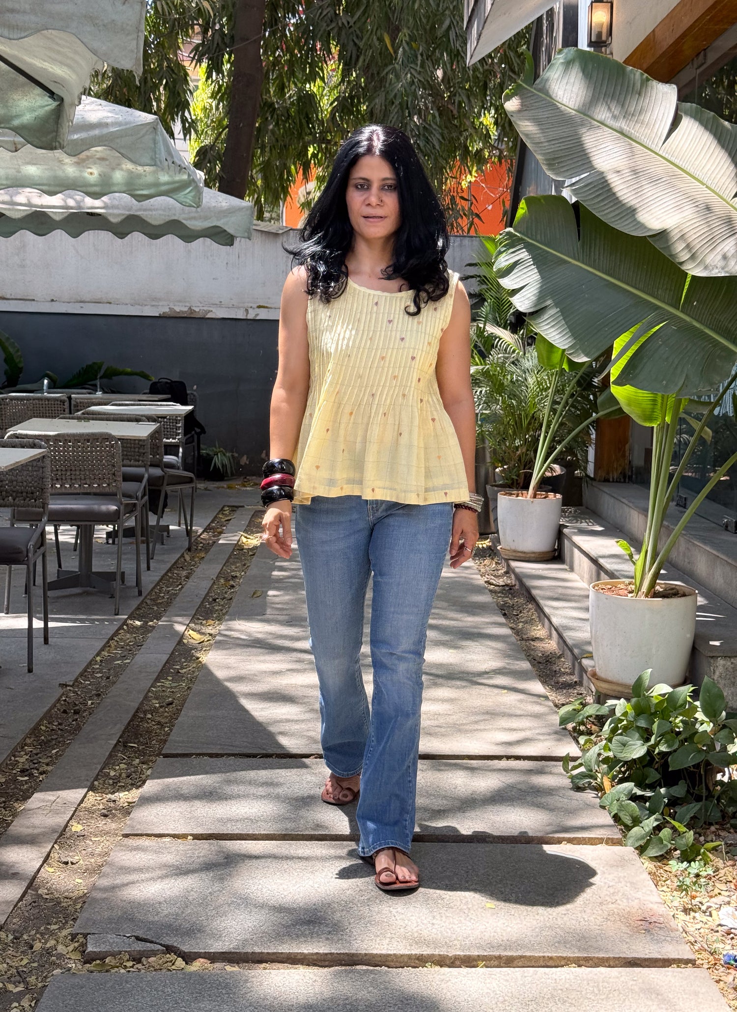 Handwoven Jamdani Muslin Cotton Pintex Top