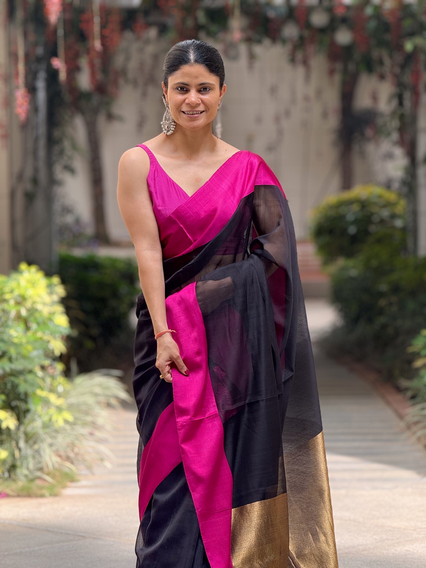 Handloom Chanderi Cotton Silk Saree