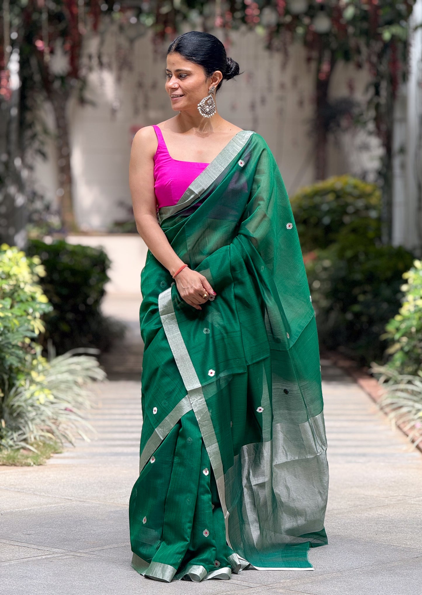 Handloom Chanderi Cotton-Silk Saree