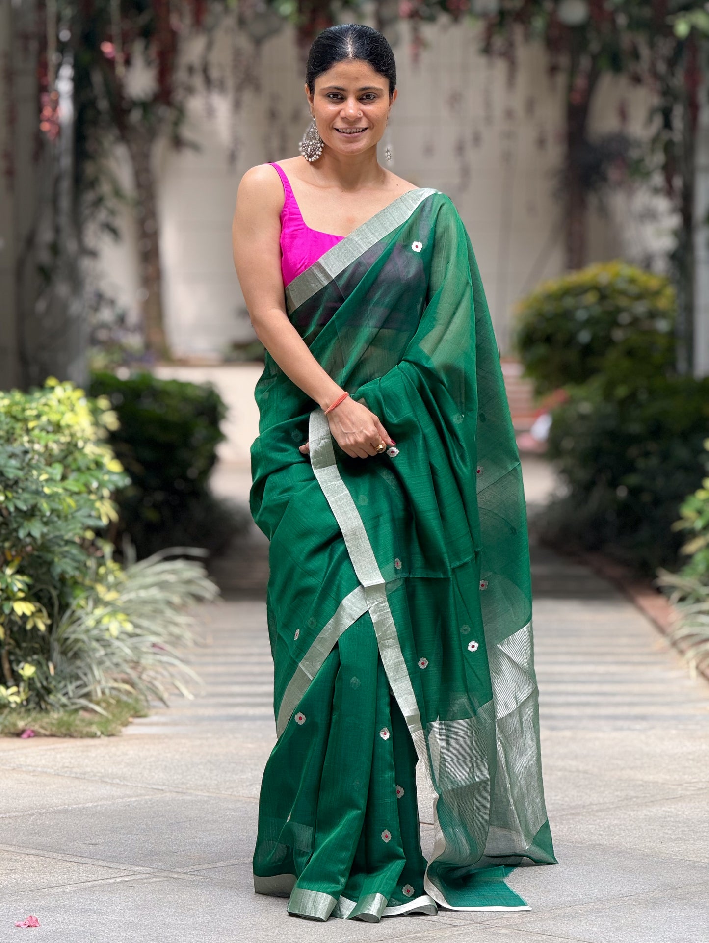 Handloom Chanderi Cotton-Silk Saree
