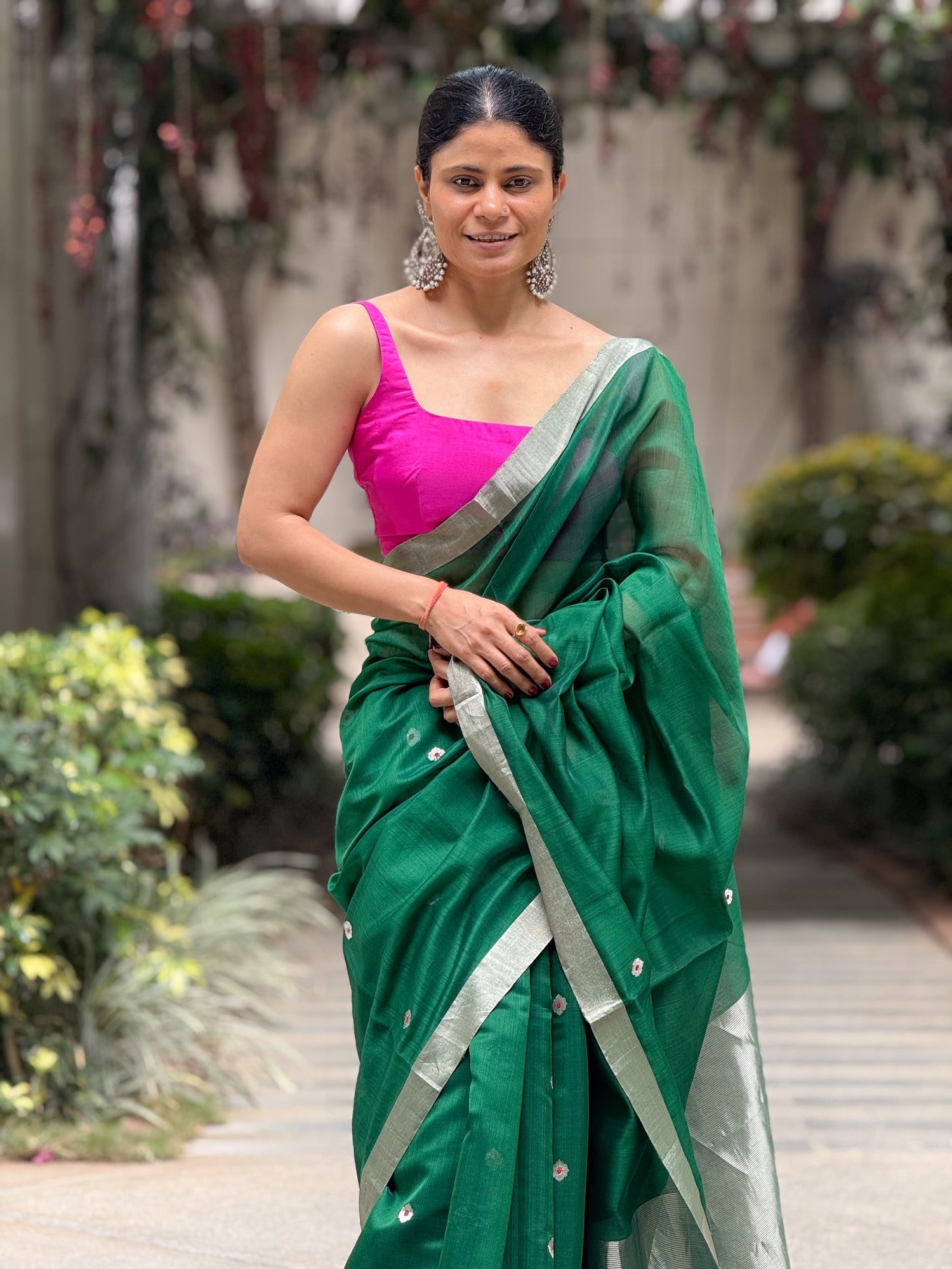 Handloom Chanderi Cotton-Silk Saree