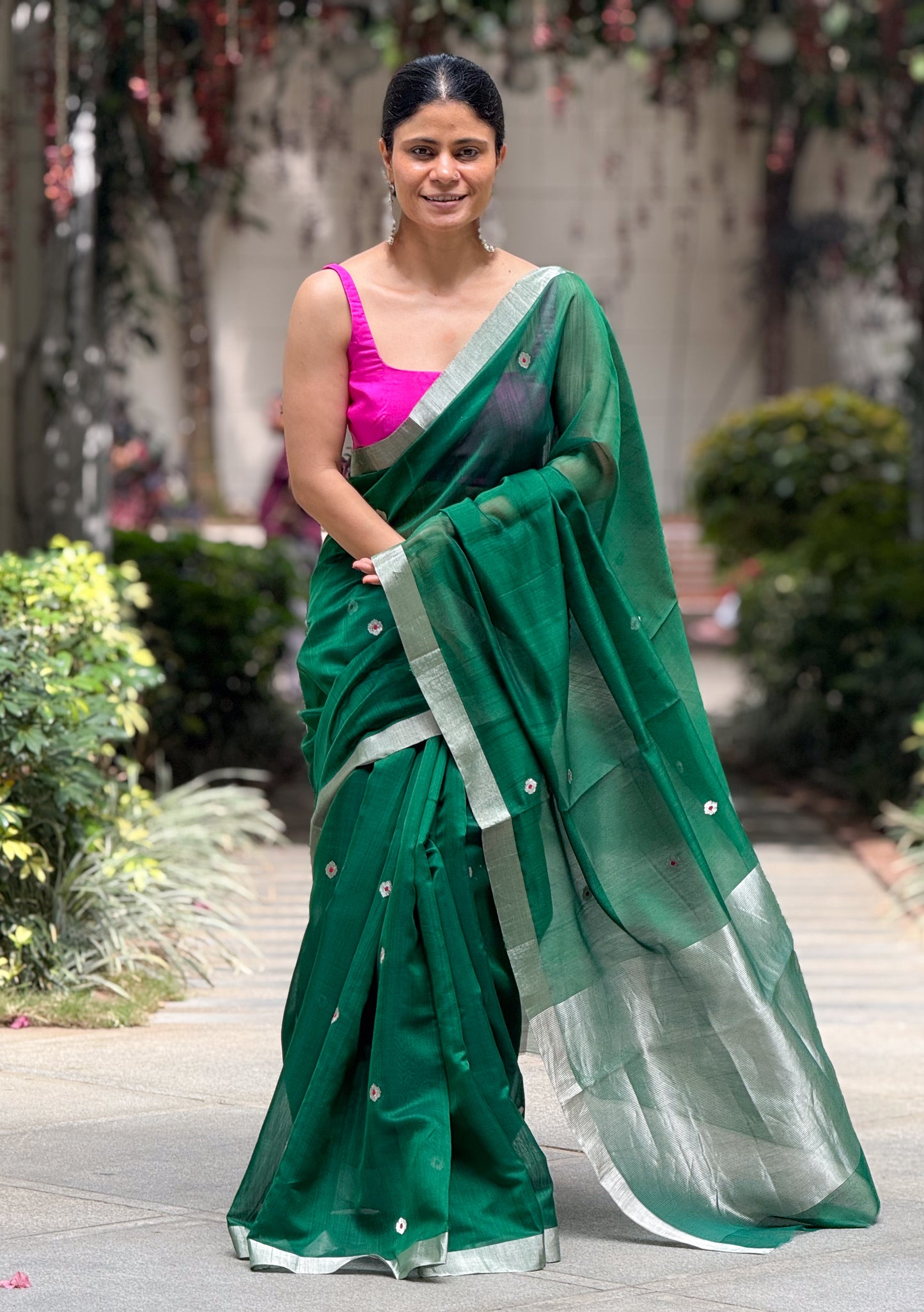 Handloom Chanderi Cotton-Silk Saree