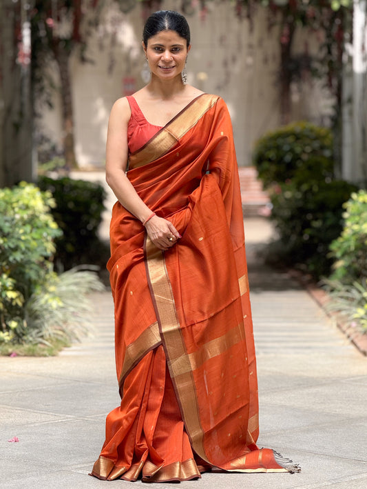 Handloom Chanderi Cotton-Silk Saree