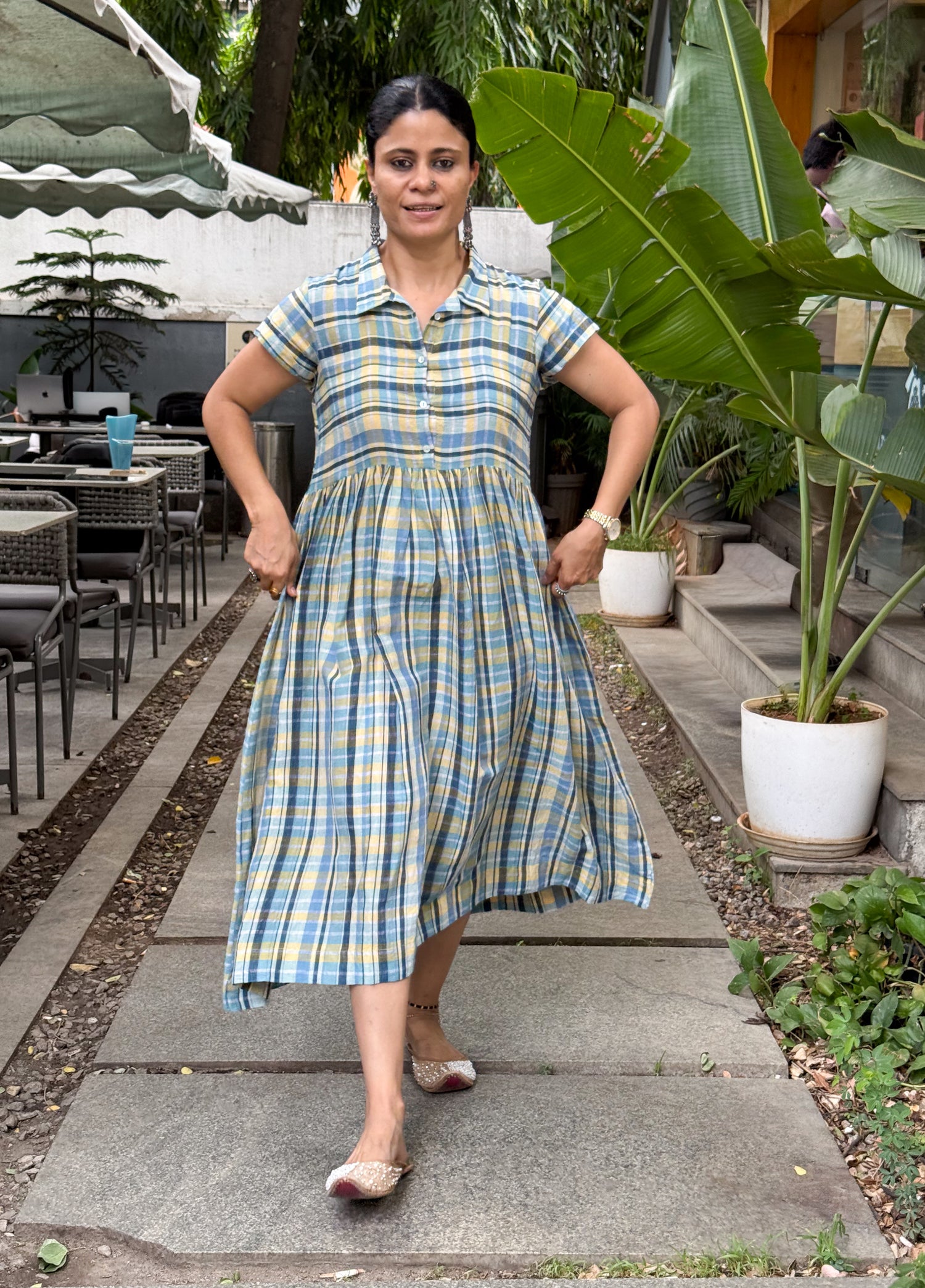 Handwoven Cotton Linen Long Dress
