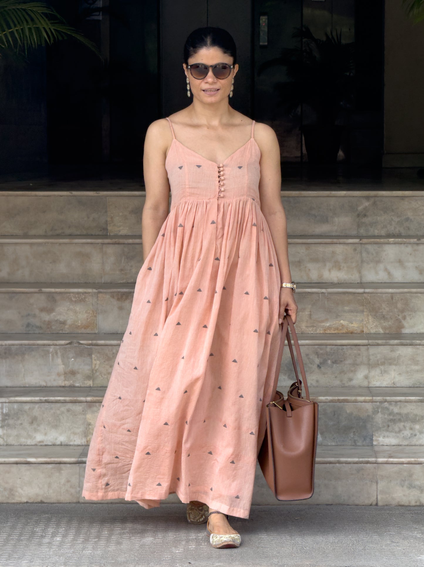 Handwoven Jamdani  Muslin Dress