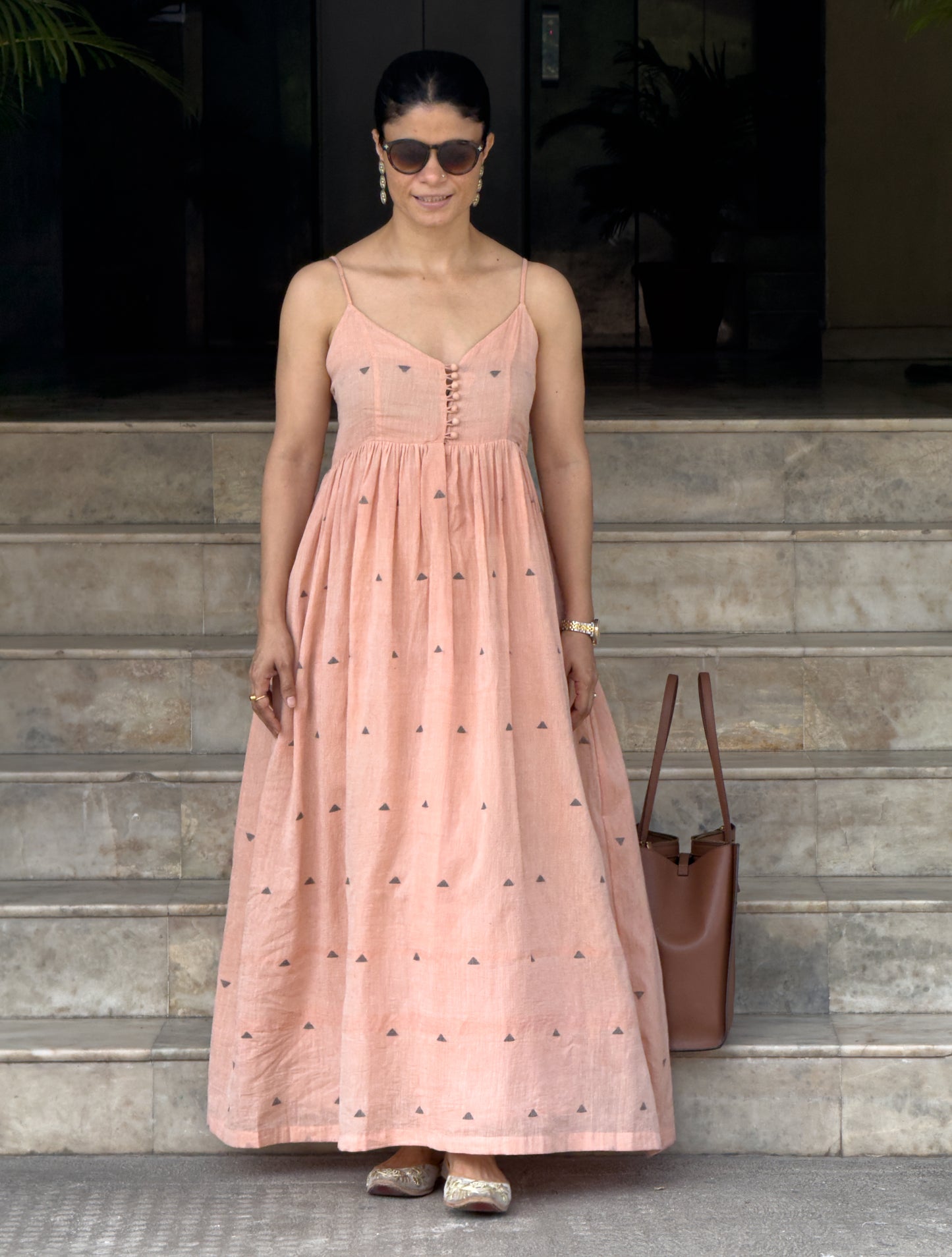 Handwoven Jamdani  Muslin Dress