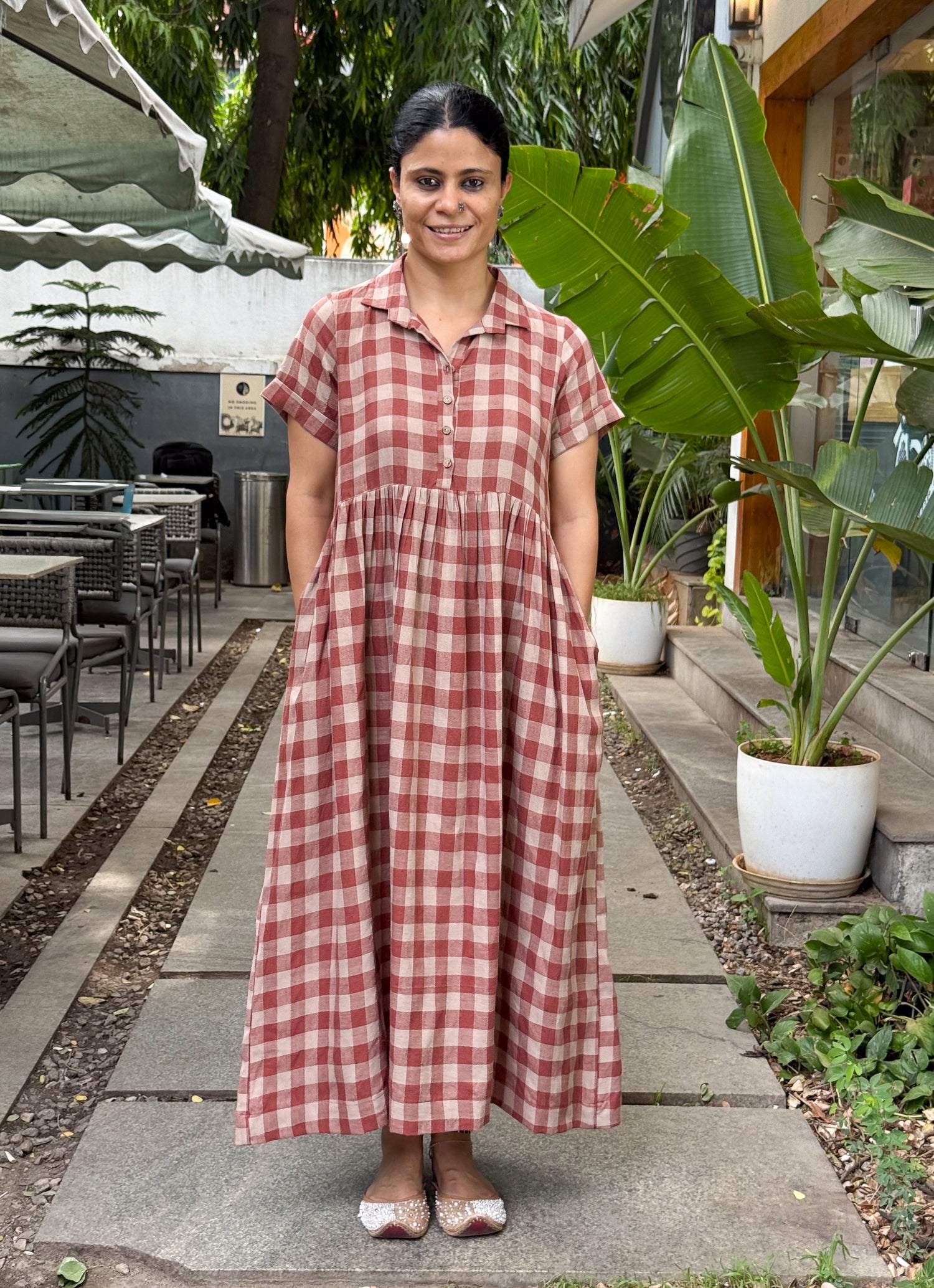 Handwoven Cotton Linen Long Dress