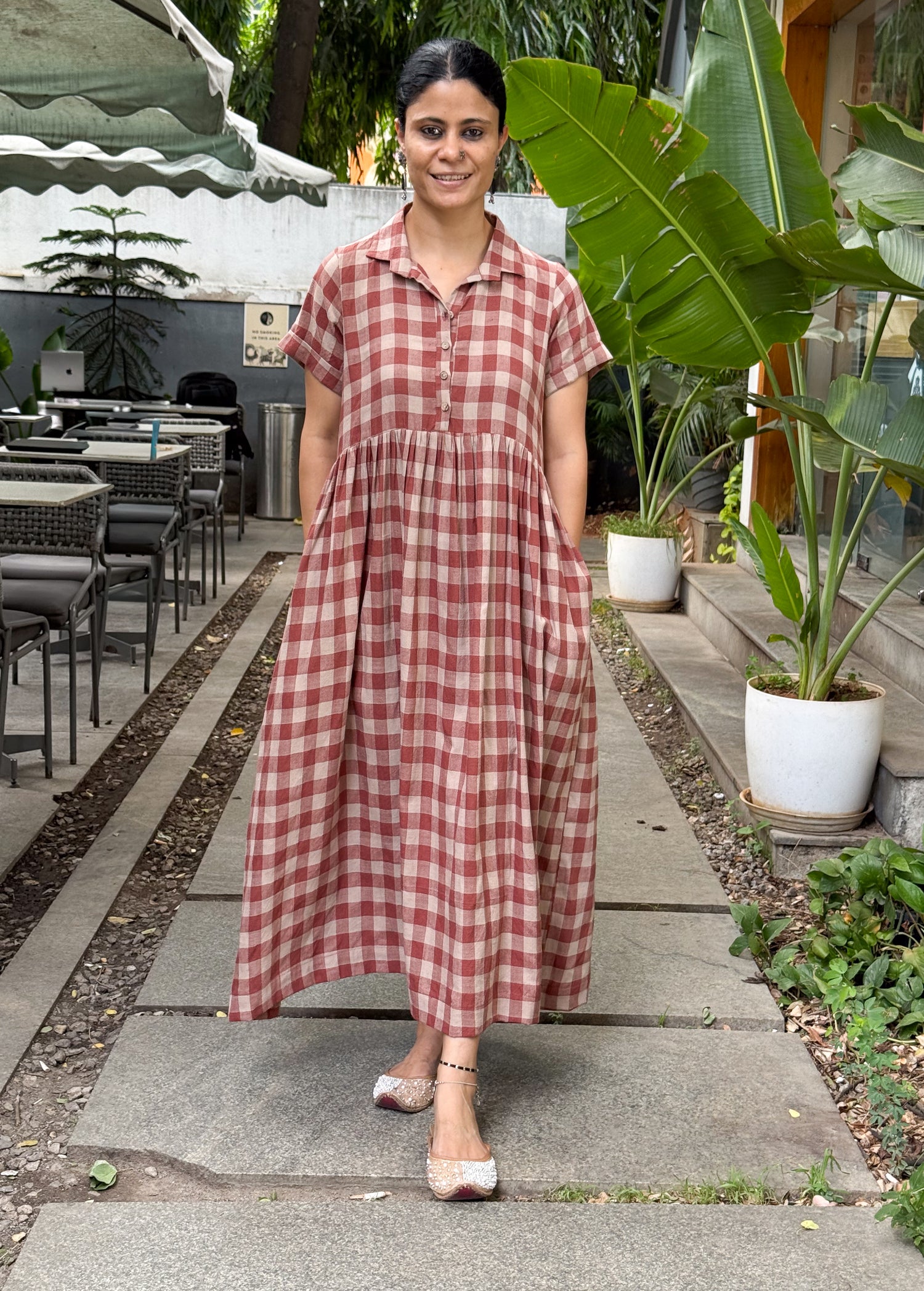 Handwoven Cotton Linen Long Dress