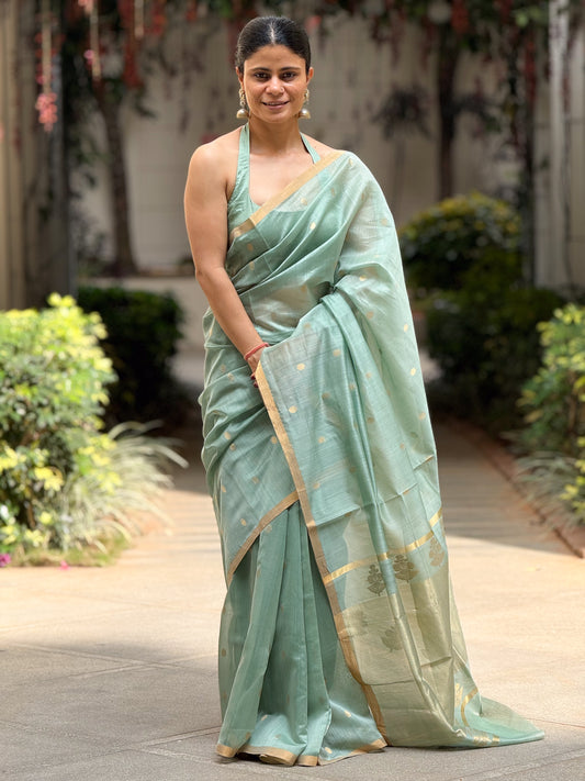 Handloom Chanderi Cotton-Silk Saree