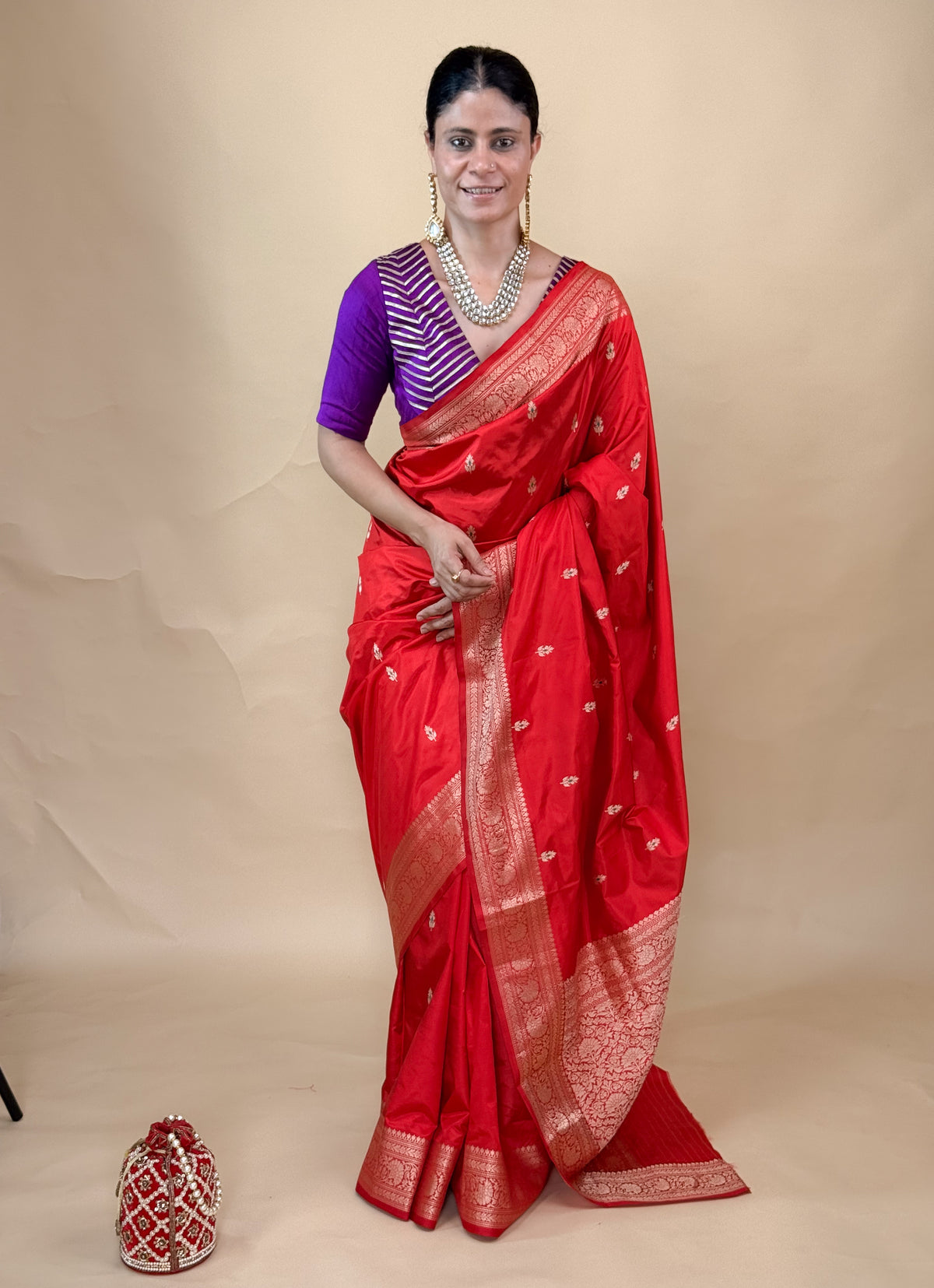 Handloom & Handwoven Kadwa Katan Silk Banarasi Saree (Copy)