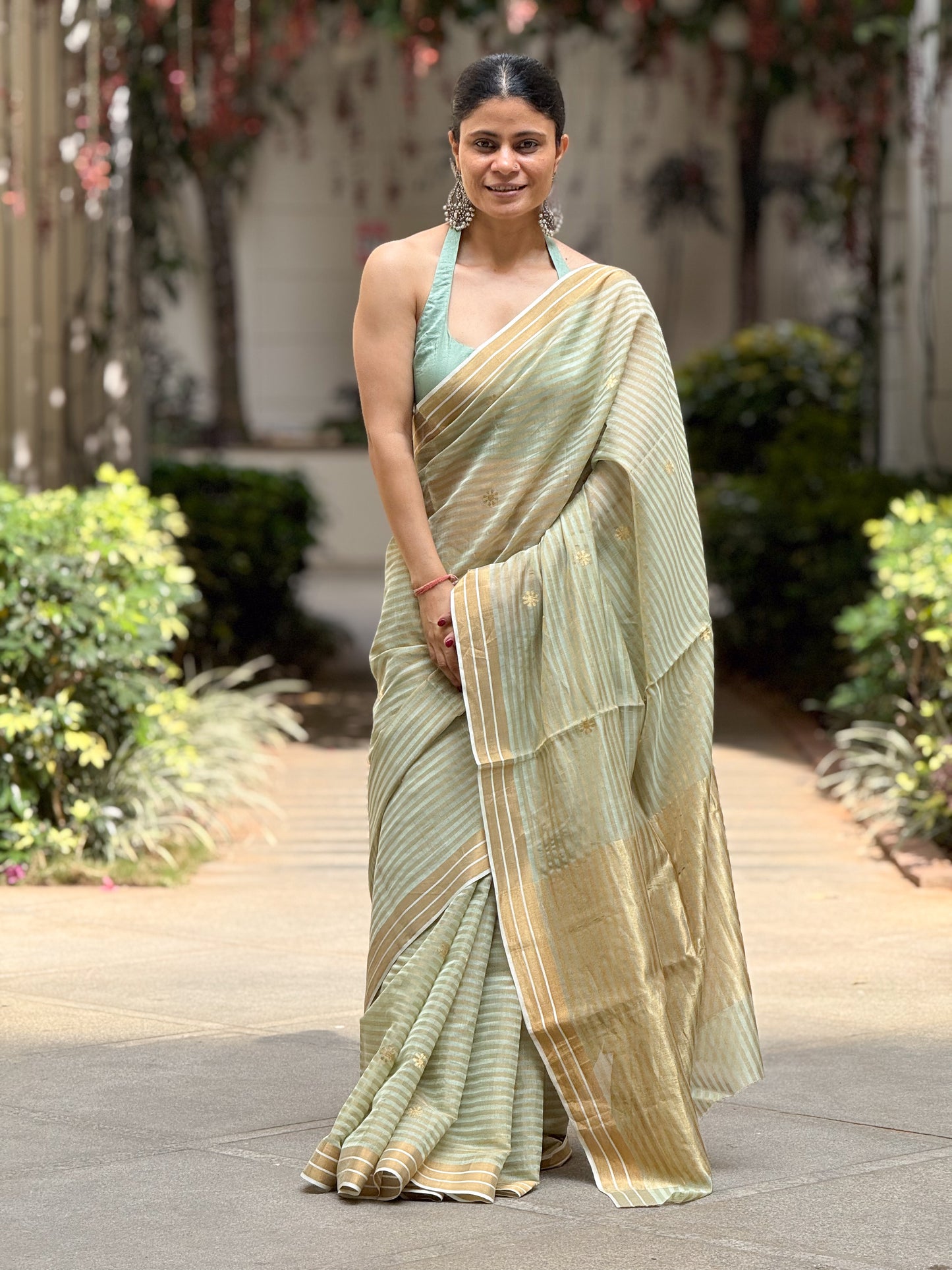 Handloom Chanderi Tissue Silk Saree