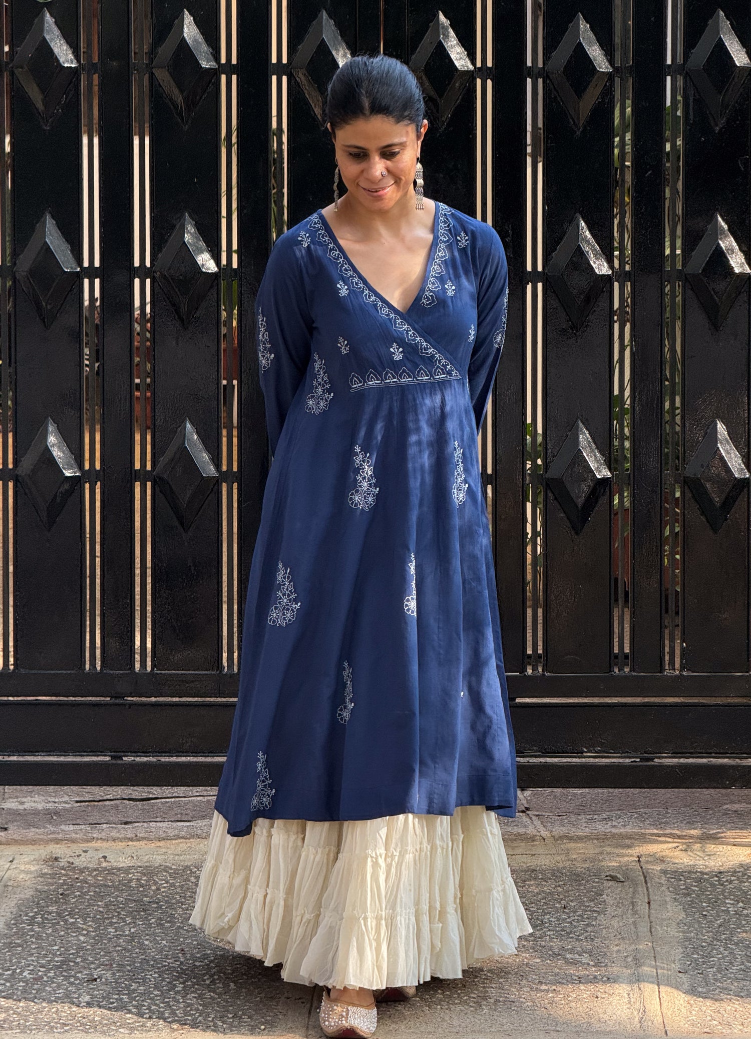 Pure Handloom Cotton Handembroidered Chikankari Kurta