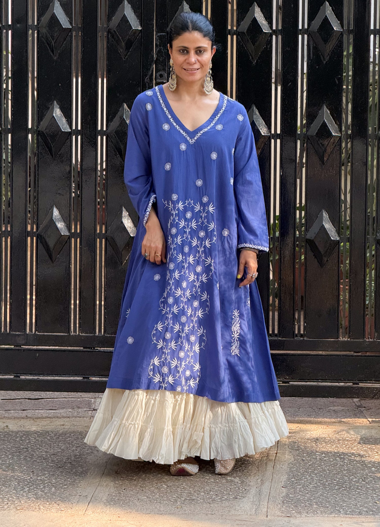 Pure Handloom Cotton Handembroidered Chikankari Kurta