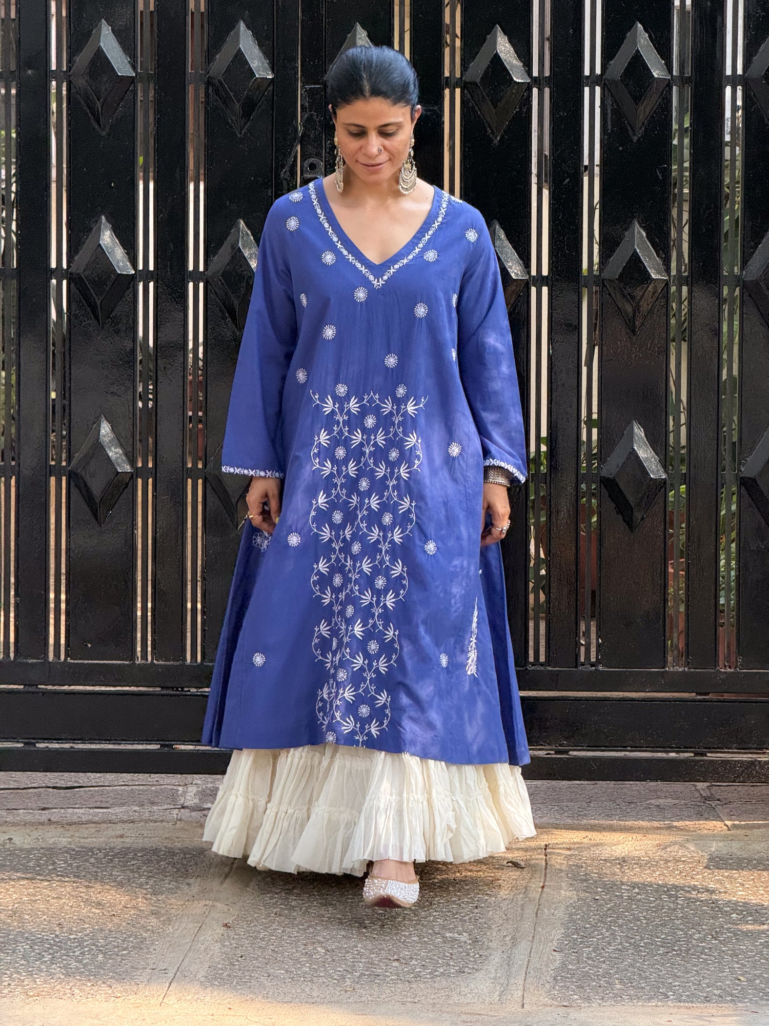 Pure Handloom Cotton Handembroidered Chikankari Kurta