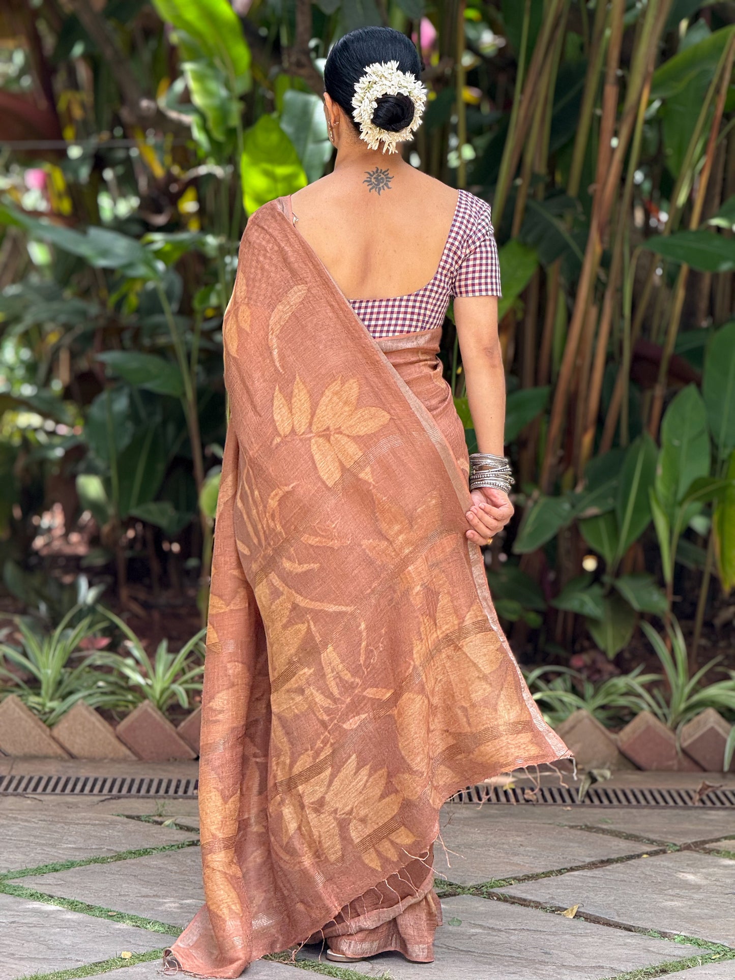 Handloom Natural Dyed Tussar Silk Saree
