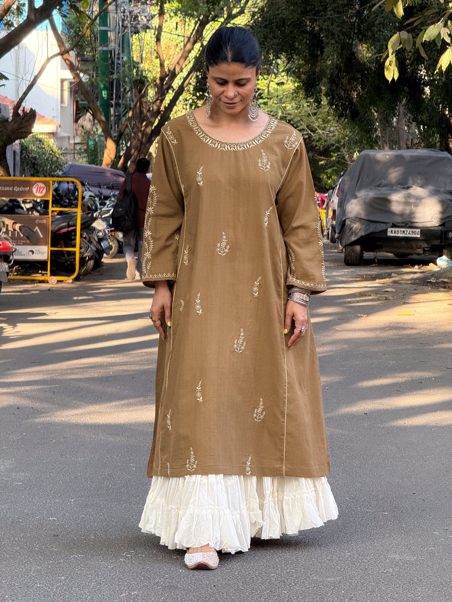 Pure Handloom Cotton Handembroidered Chikankari Kurta