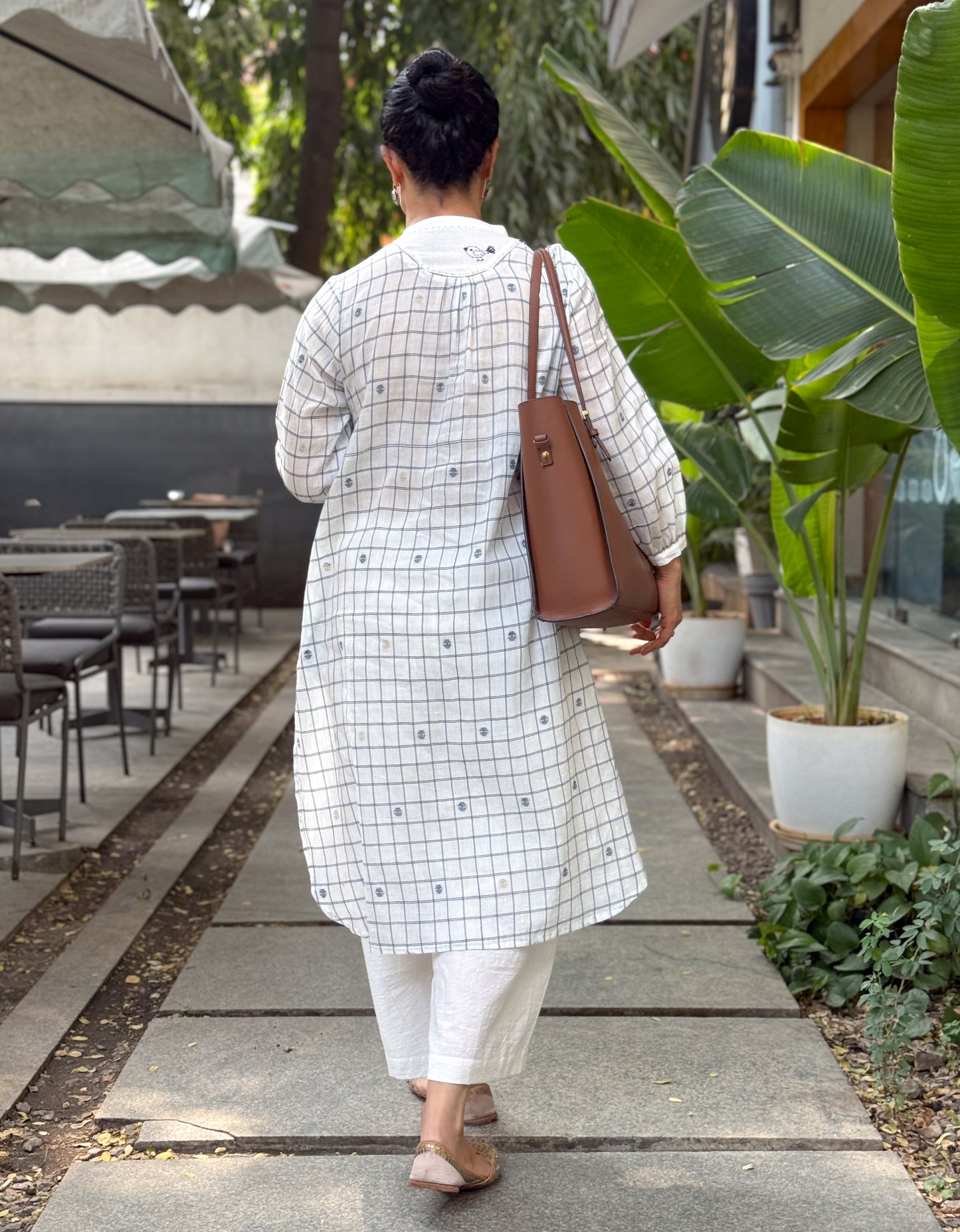 Handwoven Jamdani Straight Cut Kurta