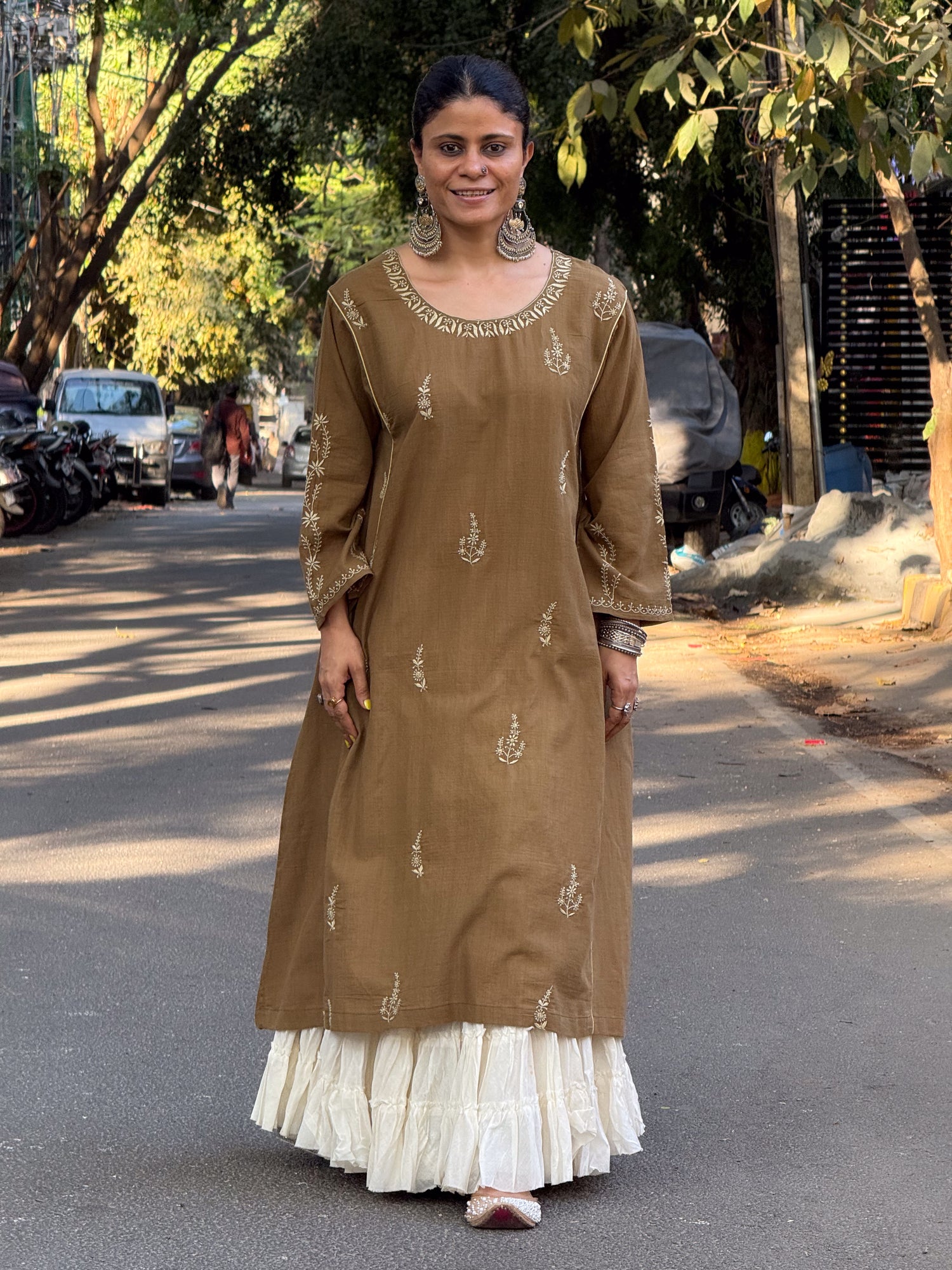 Pure Handloom Cotton Handembroidered Chikankari Kurta