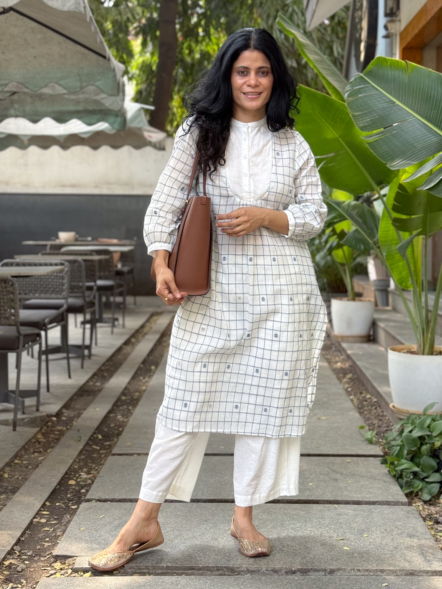 Handwoven Jamdani Straight Cut Kurta