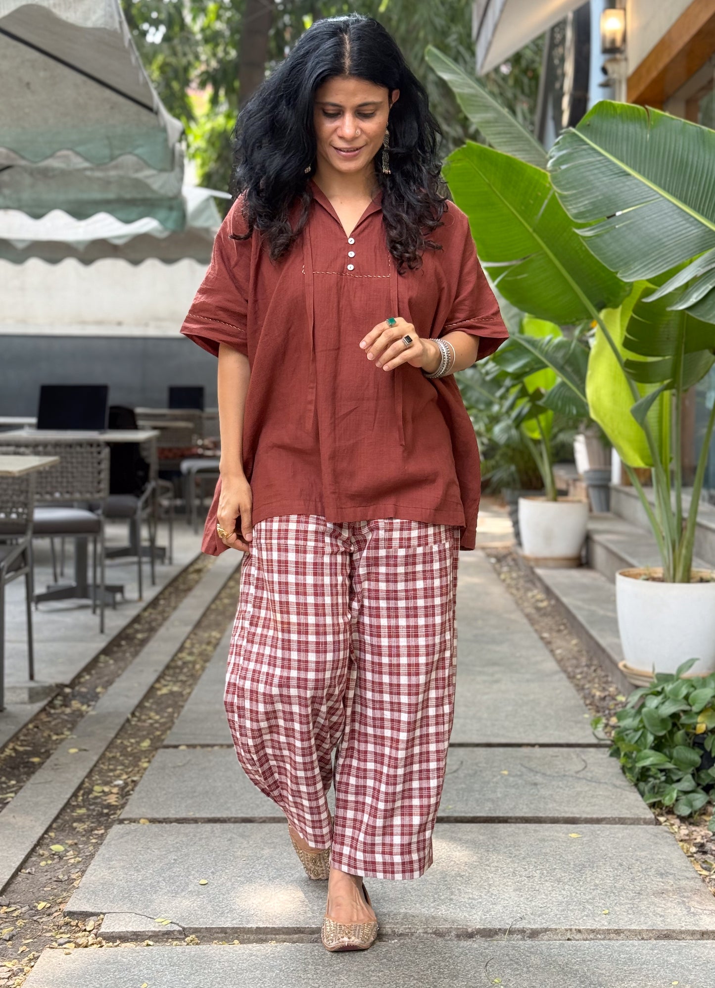 Handloom Cotton  Short Top