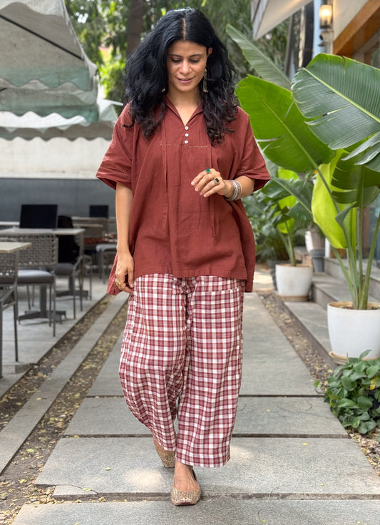 Handloom Cotton  Short Top