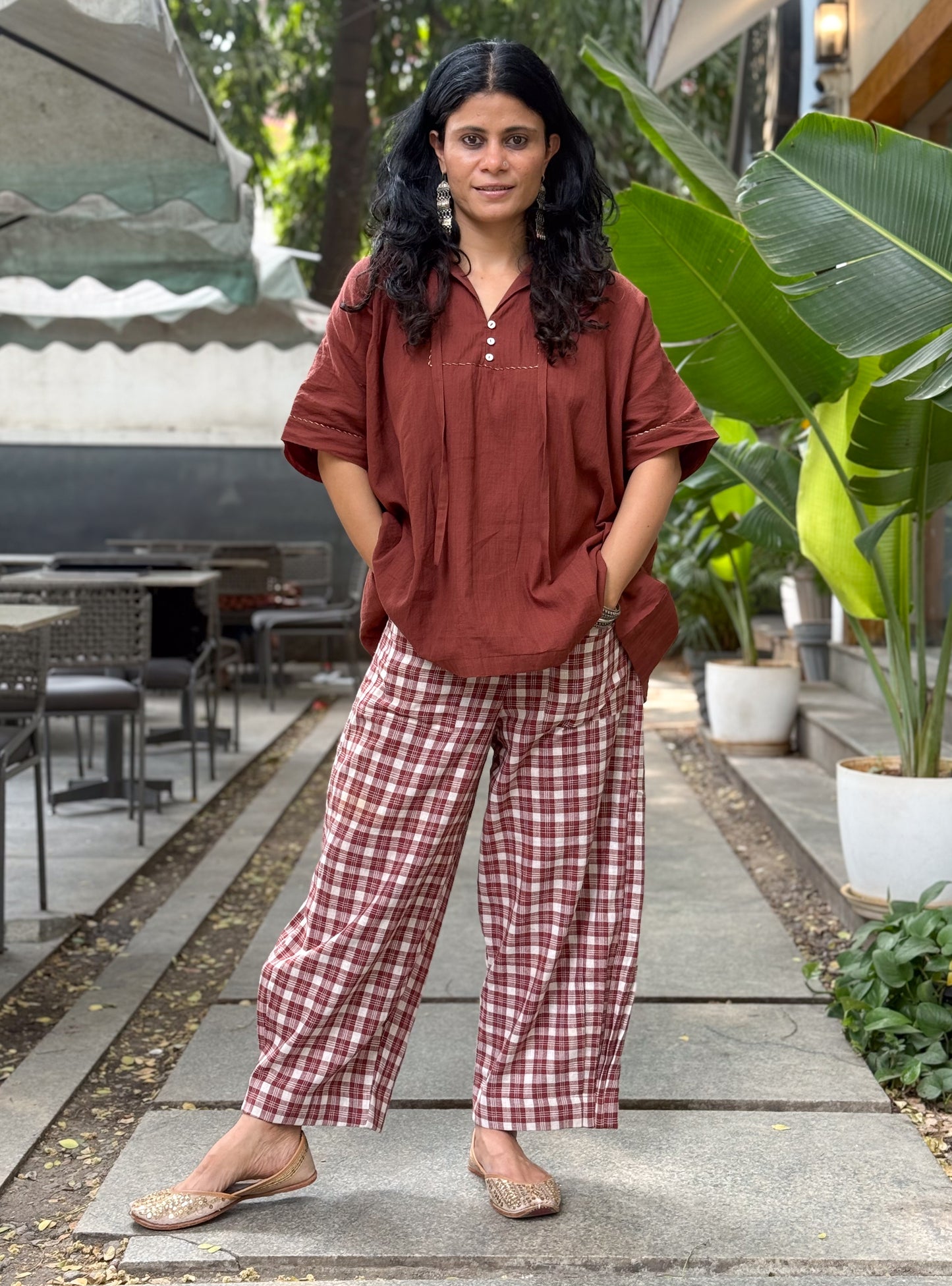 Handloom Cotton  Short Top