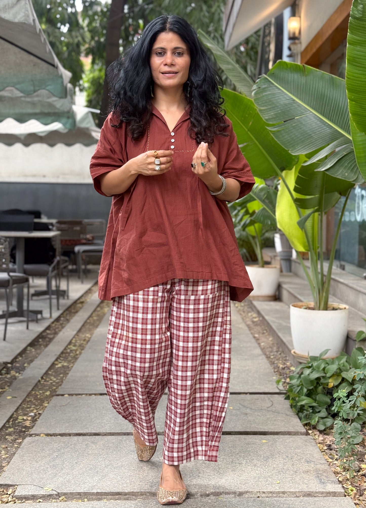 Handloom Cotton  Short Top