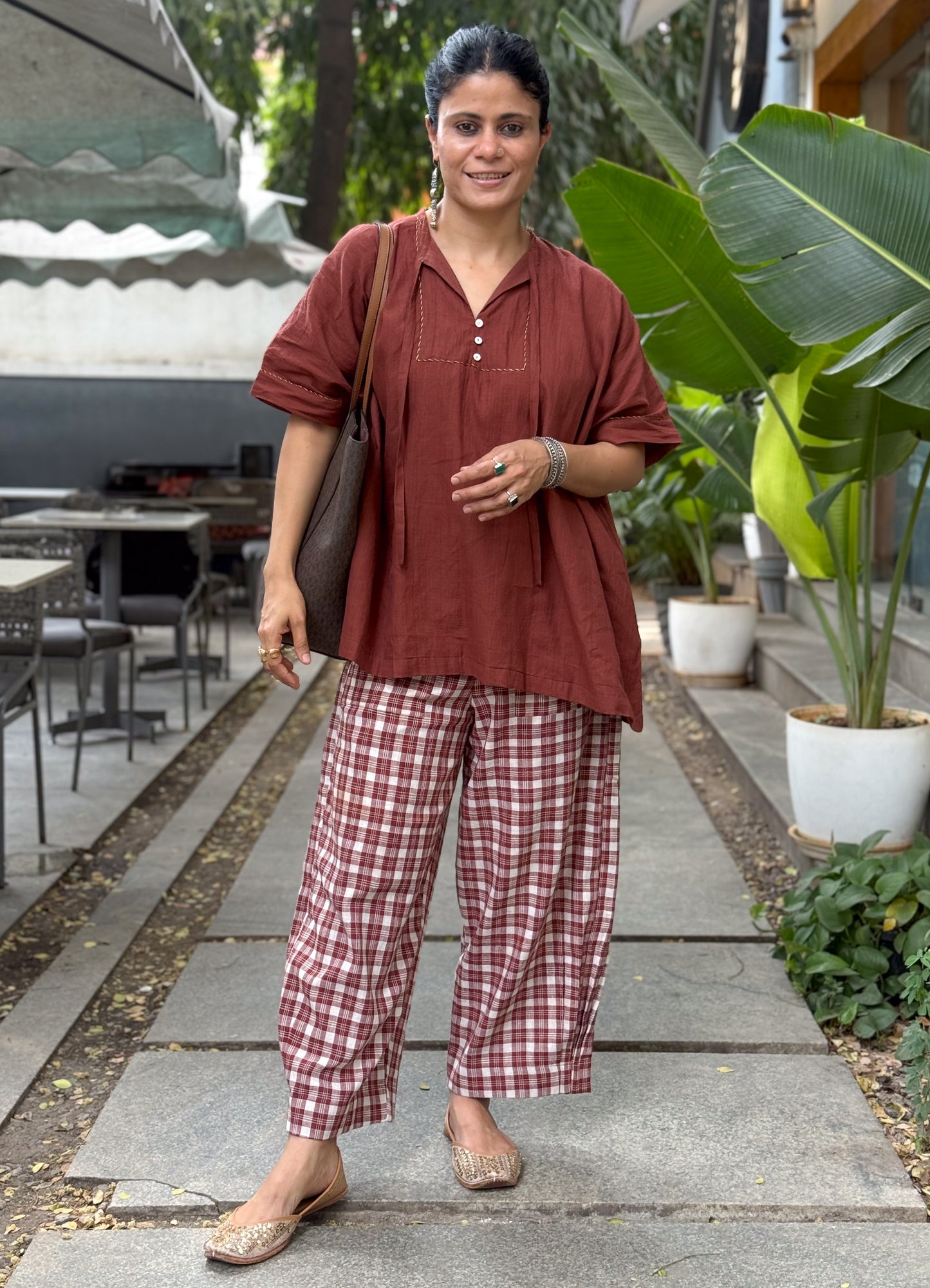 Handloom Cotton  Short Top