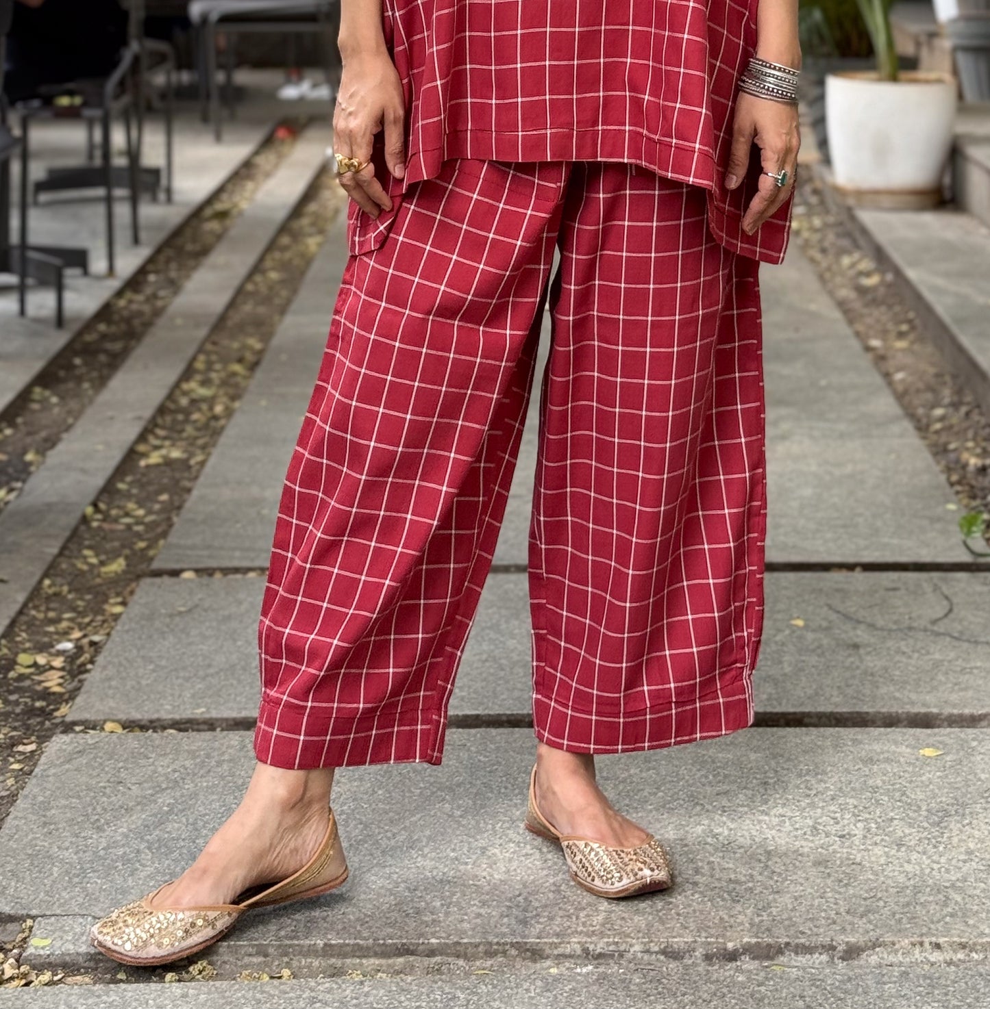 Handloom Checked Cotton Pant