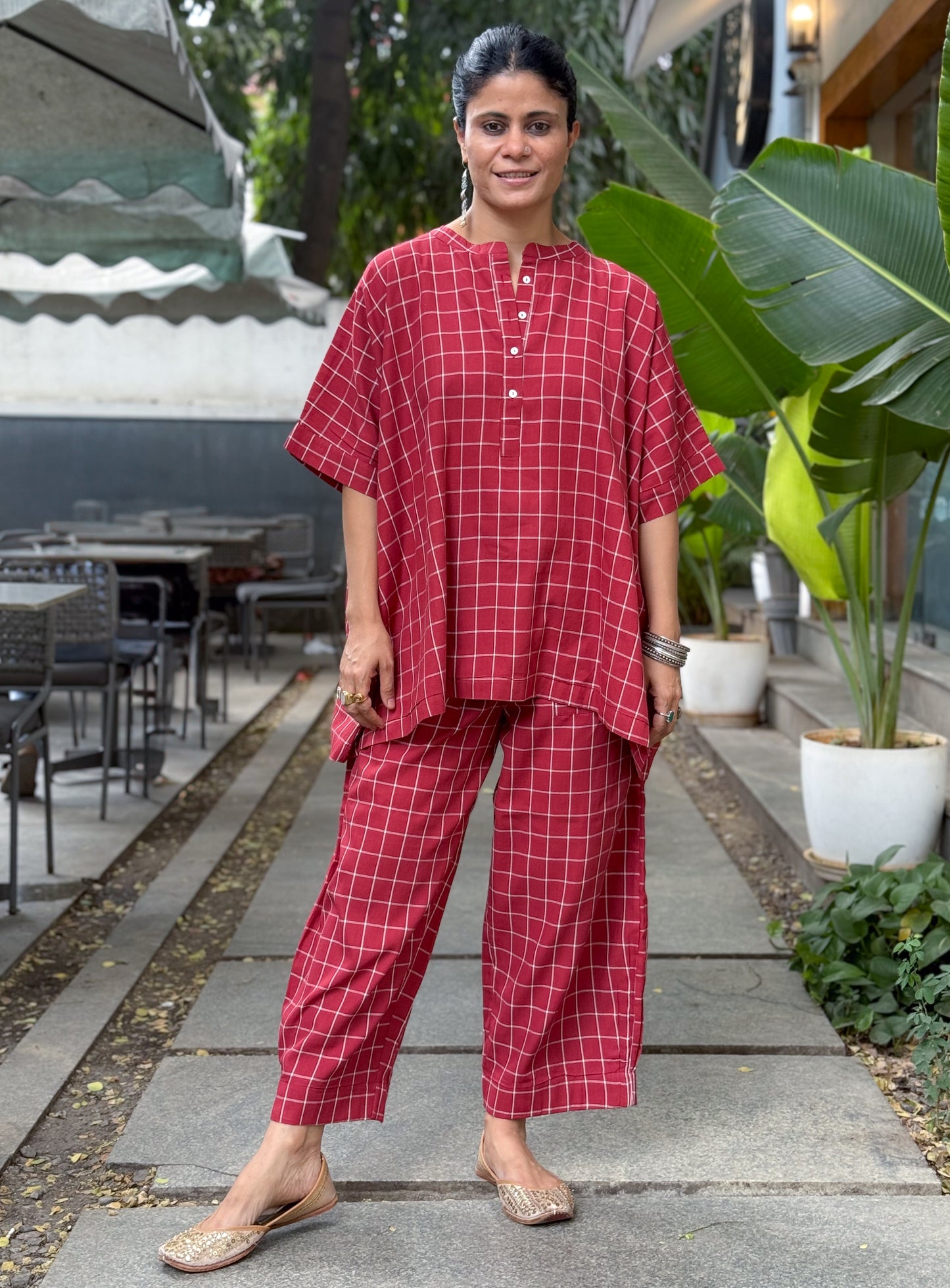 Handloom Cotton  Short Top