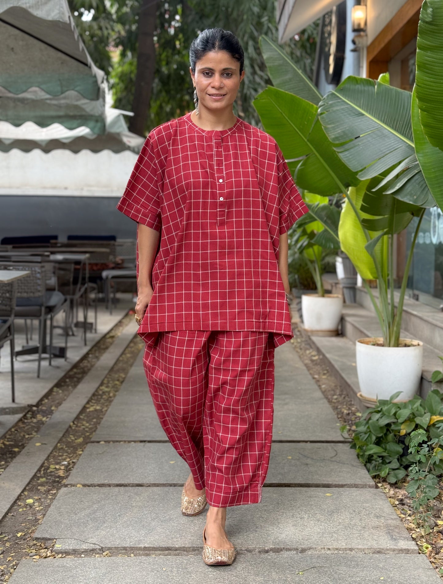 Handloom Checked Cotton Pant