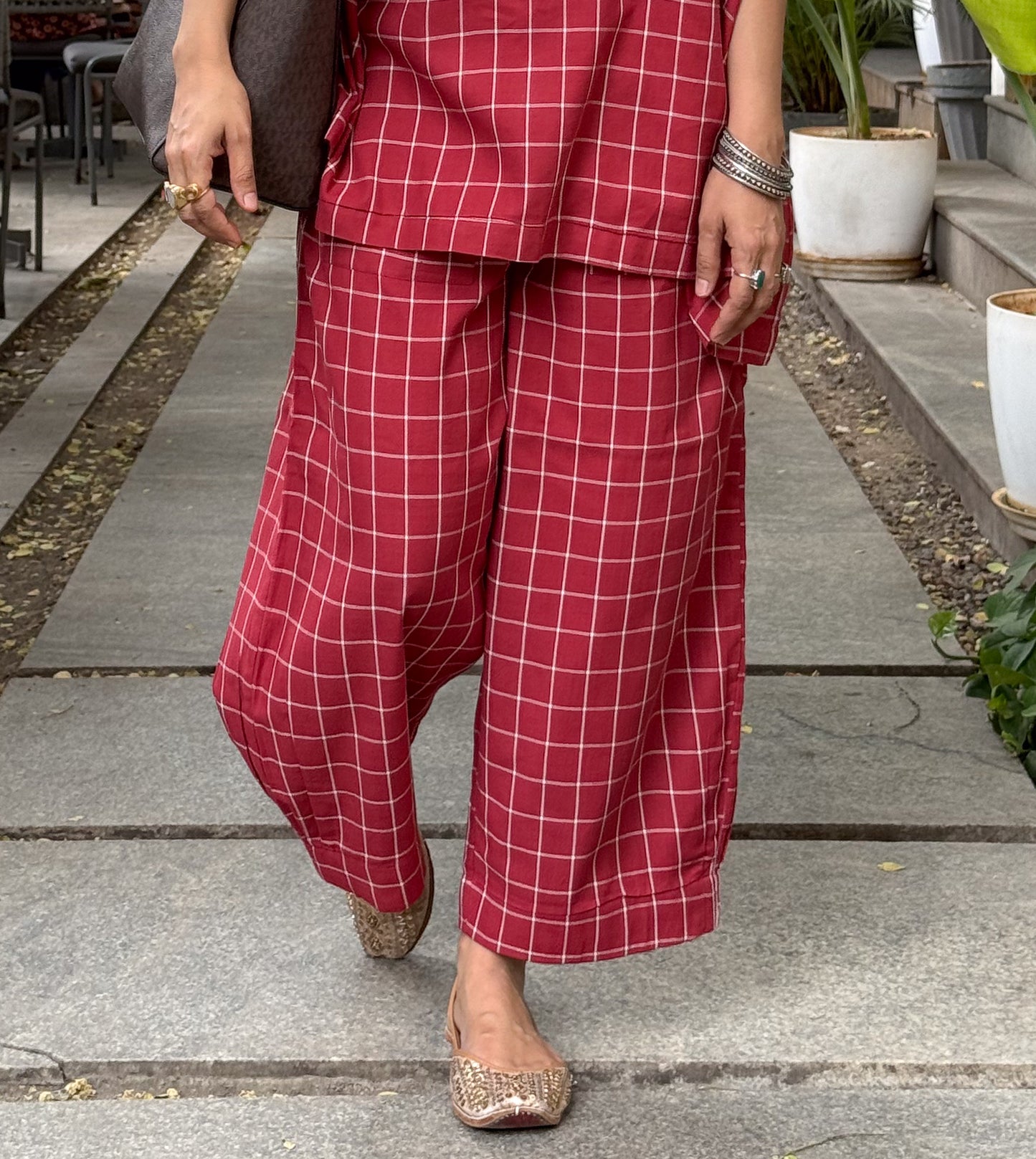 Handloom Checked Cotton Pant