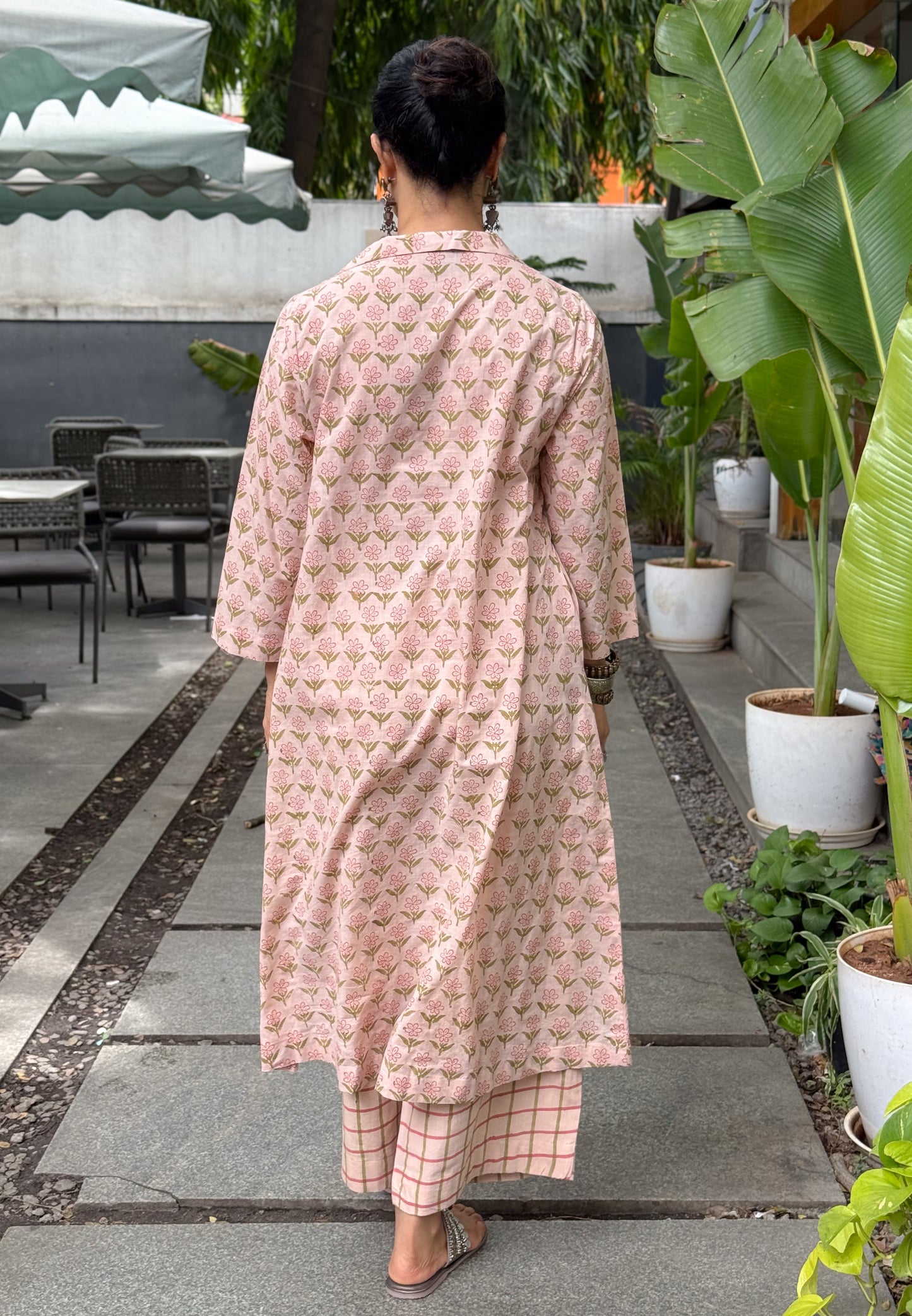 Handloom Cotton with Handblock Printed Kurta