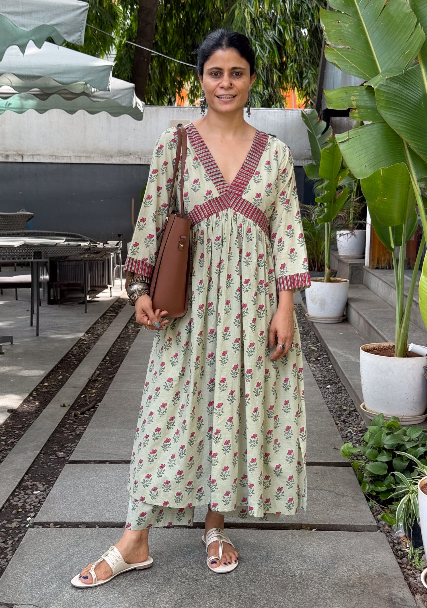 Handloom Cotton with Handblock Printed Kurta