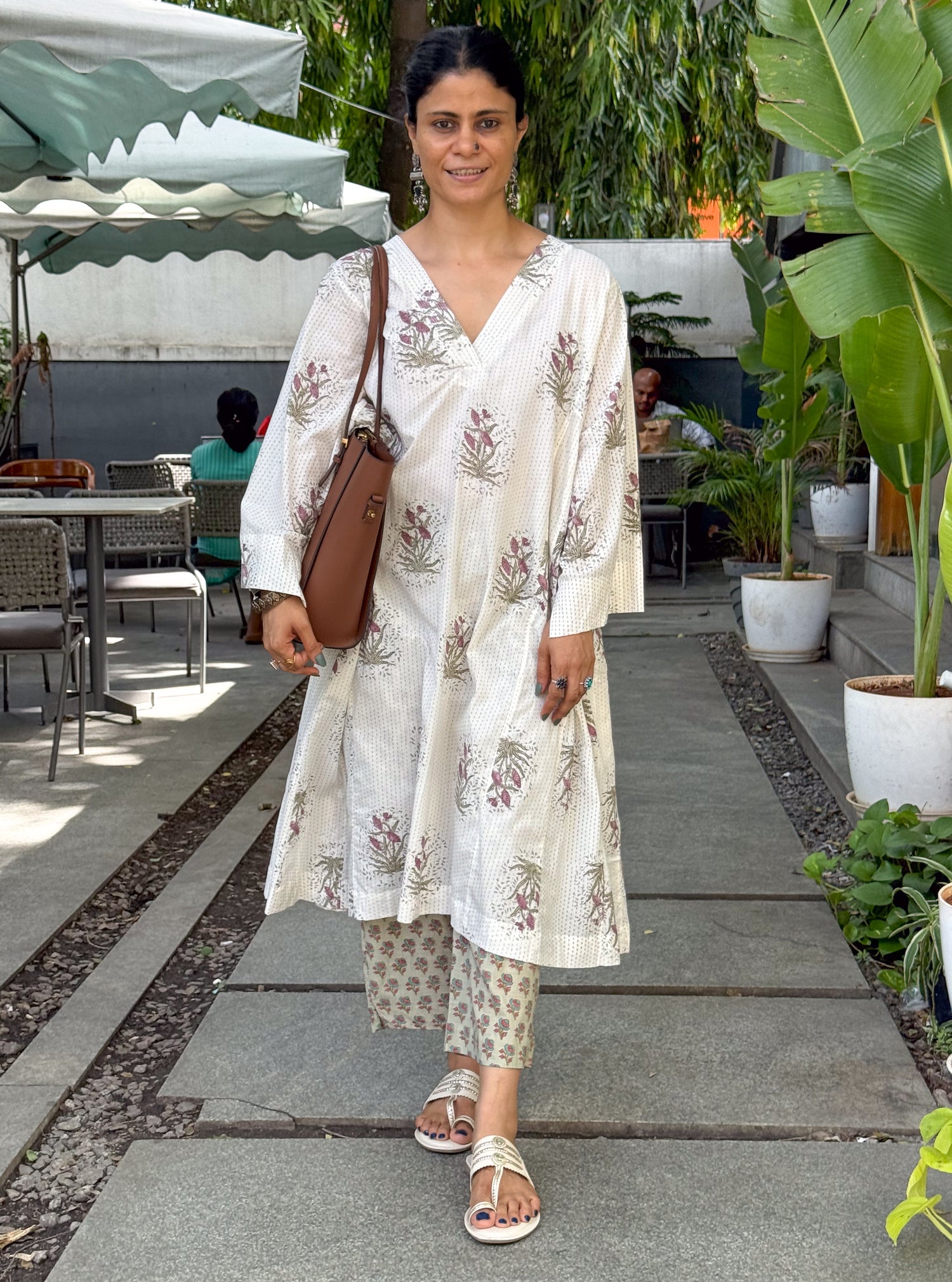 Handloom Cotton with Handblock Printed Kurta