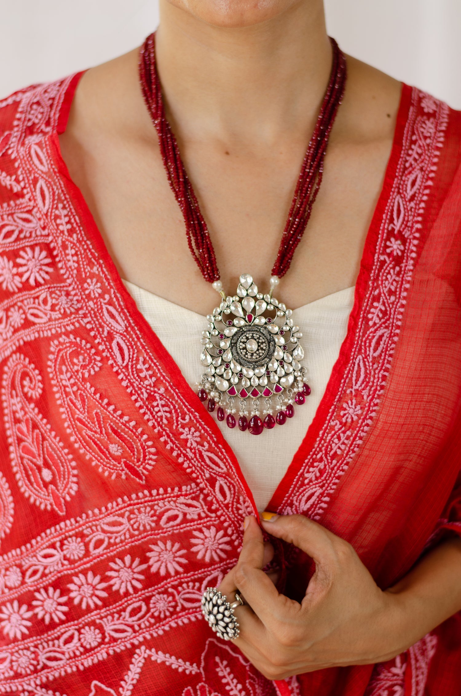 Handmade Kudan set with earrings