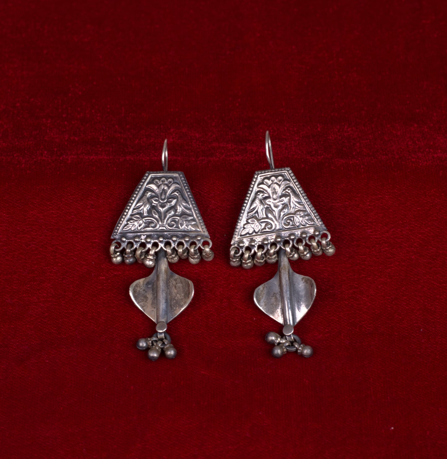 Handmade Silver  tone earrings.